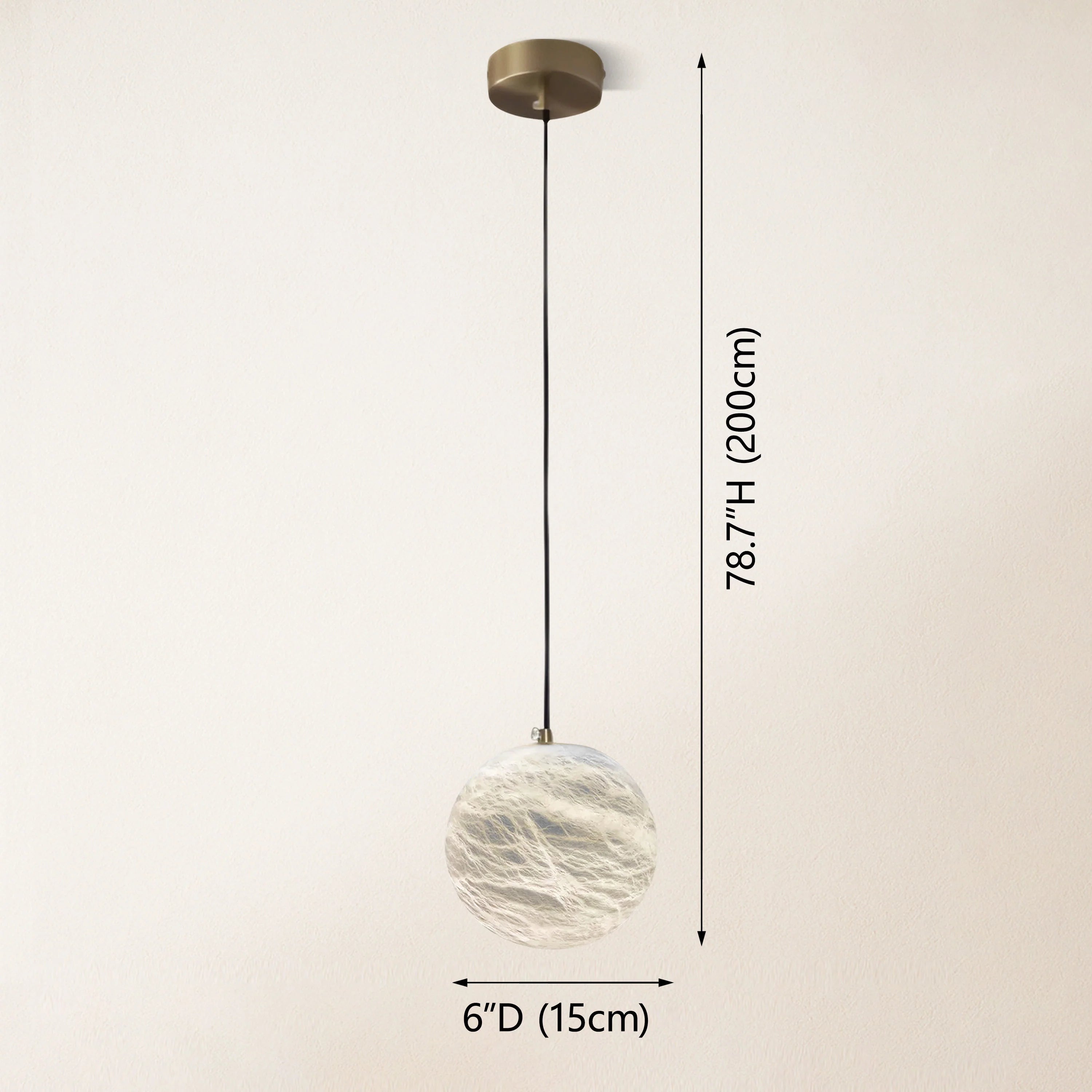 Nami Alabaster Global Ball Pendant Light 15cm D