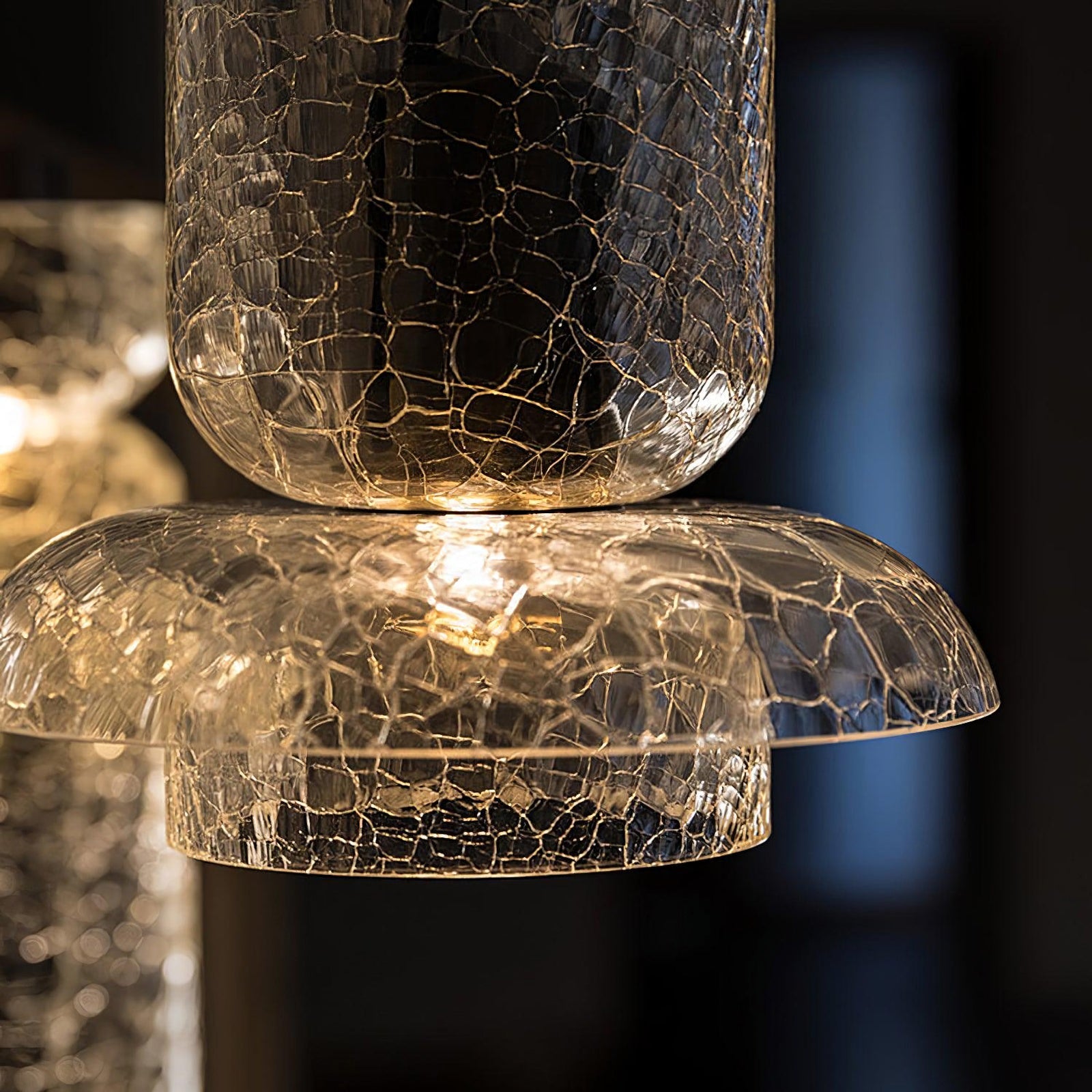 Zendria Crackle Glass Pendant Light