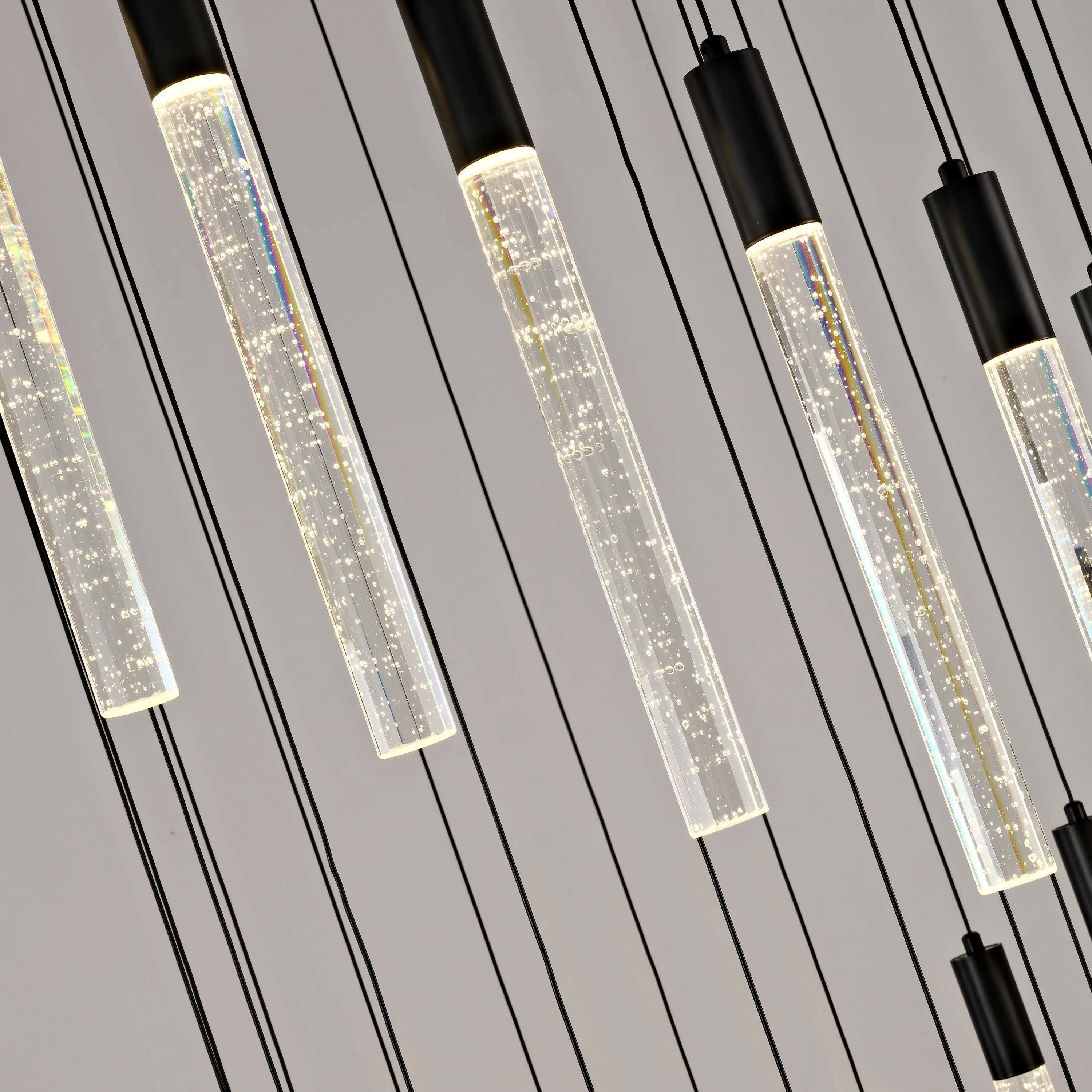 Nova Cascade Modern LED High Ceiling Chandelier 61cm D