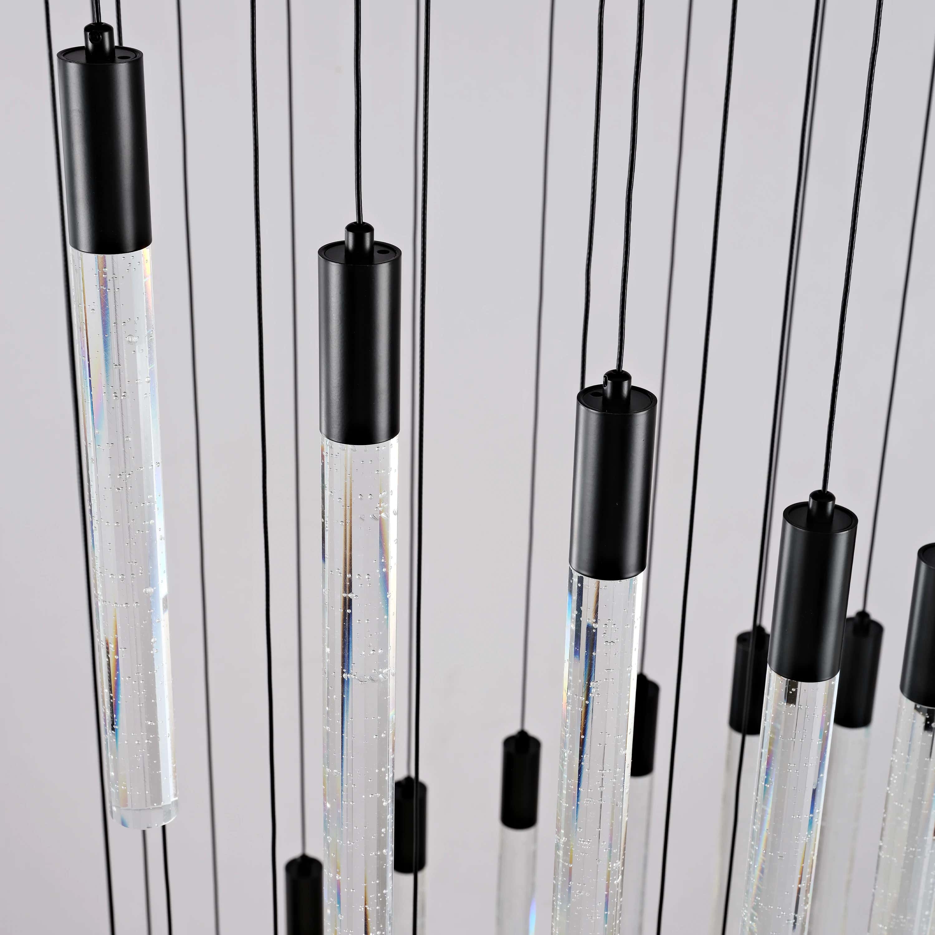 Nova Cascade Modern LED High Ceiling Chandelier 61cm D