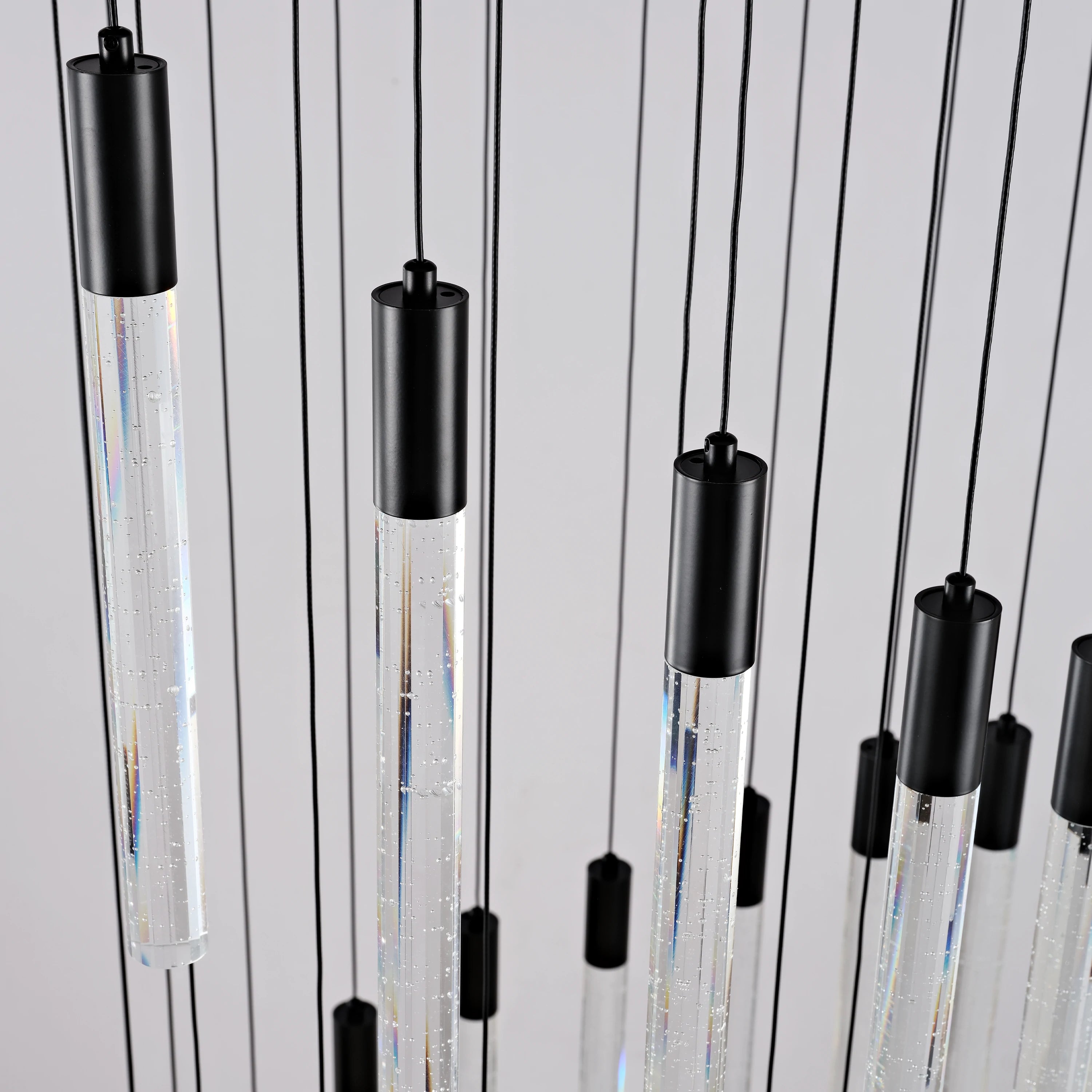 Nova Cascade Modern LED High Ceiling Chandelier 61cm D