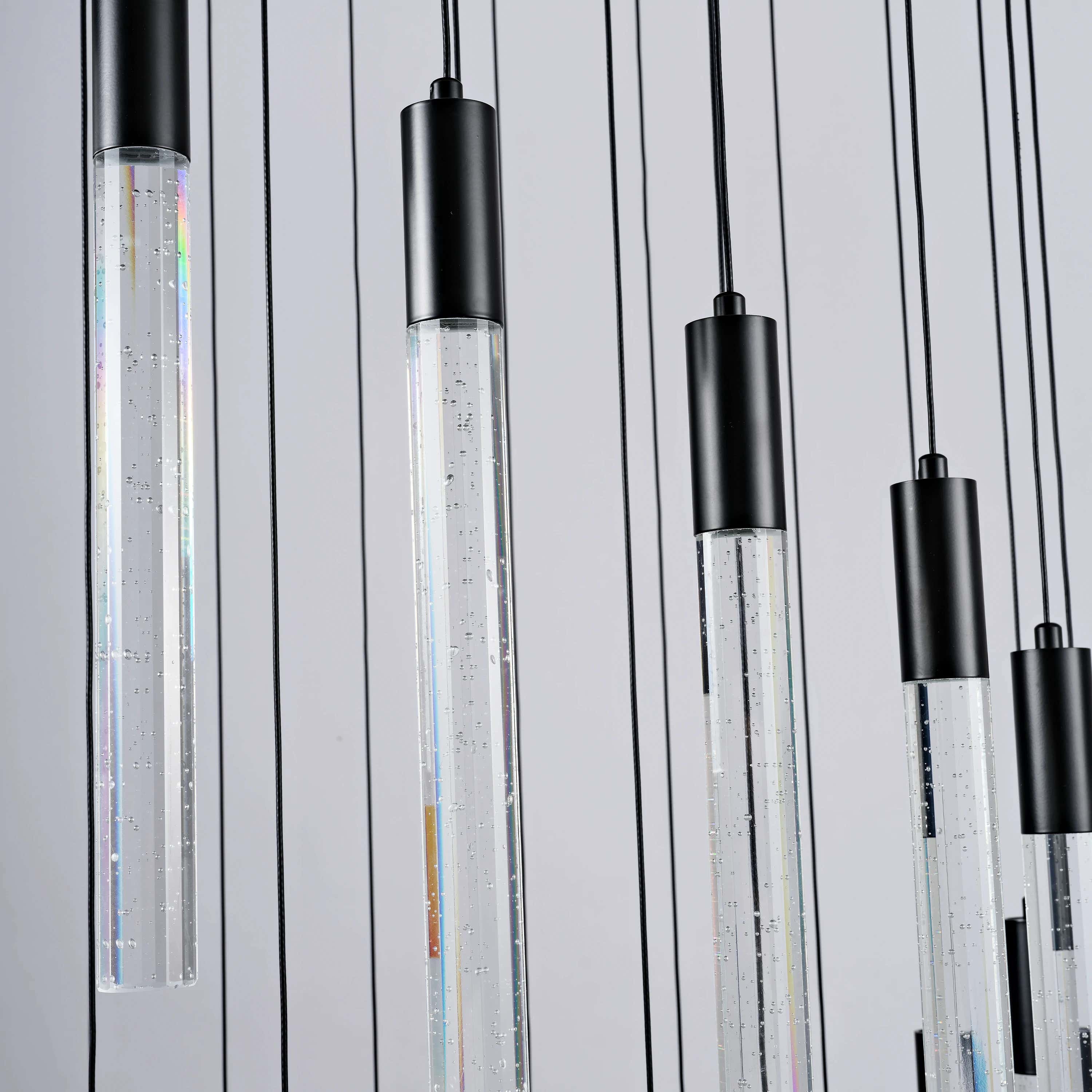 Nova Cascade Modern LED High Ceiling Chandelier 61cm D