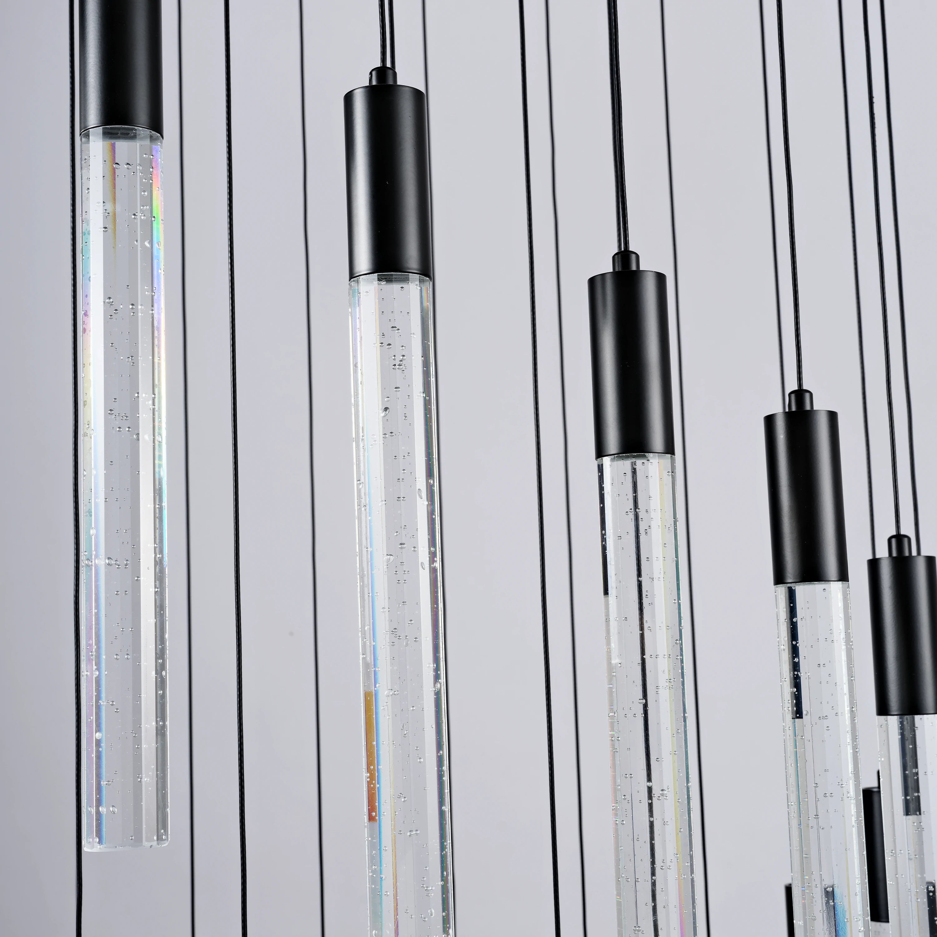 Nova Cascade Modern LED High Ceiling Chandelier 61cm D