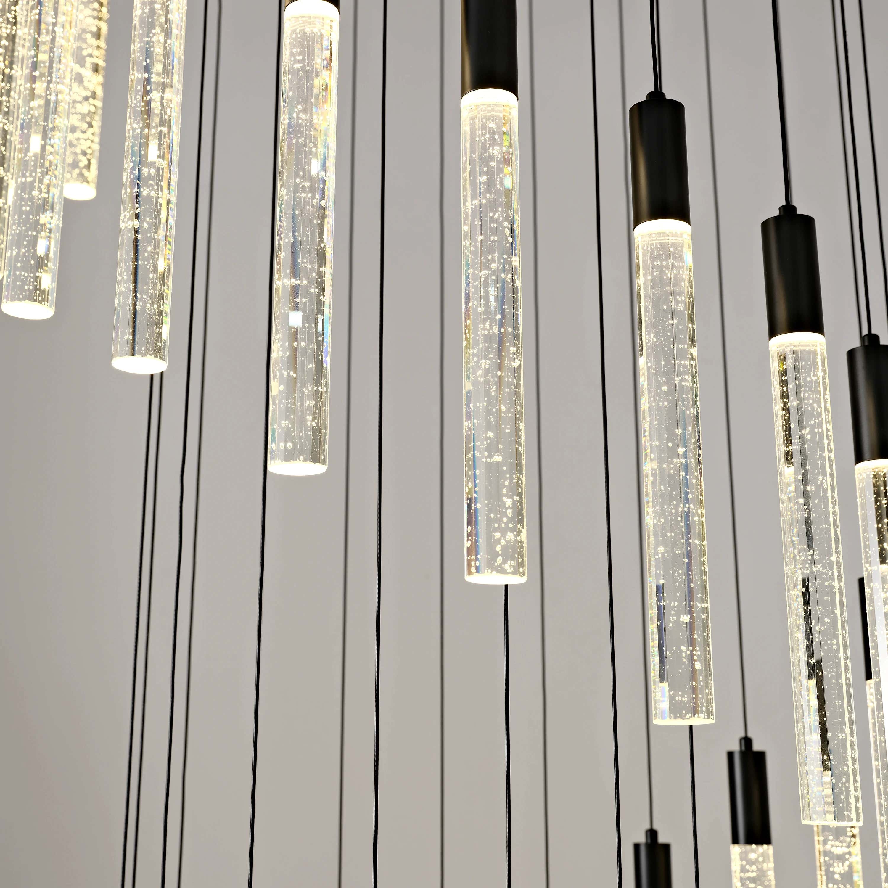 Nova Cascade Modern LED High Ceiling Chandelier 61cm D