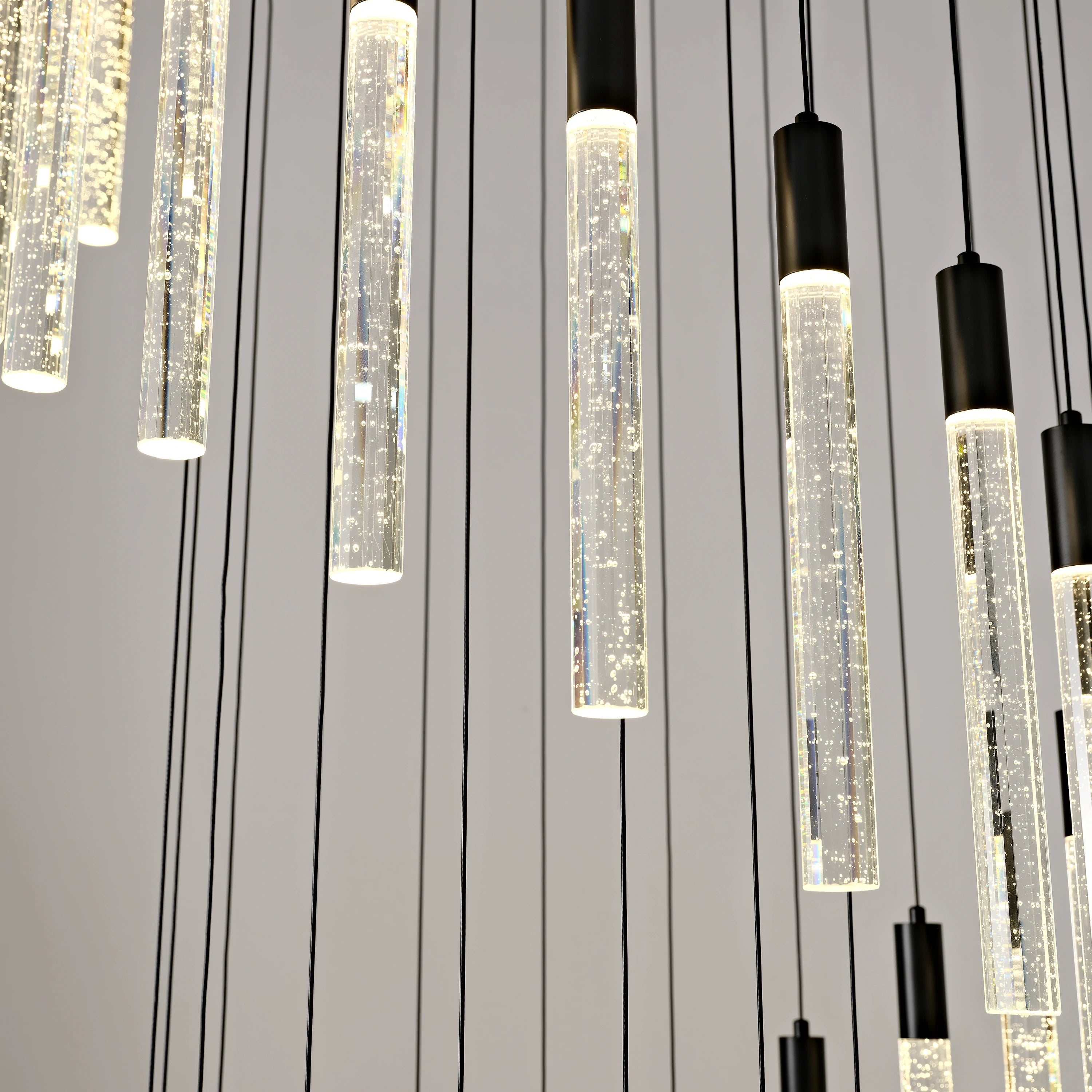 Nova Cascade Modern LED High Ceiling Chandelier 61cm D