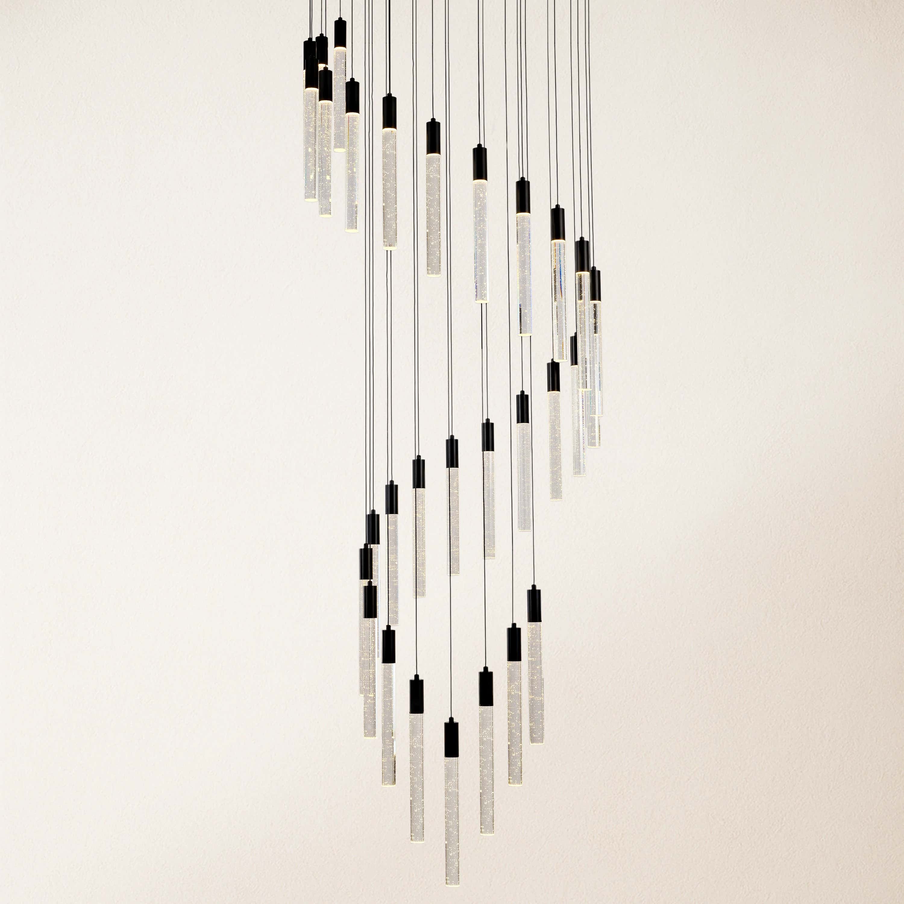 Nova Cascade Modern LED High Ceiling Chandelier 61cm D