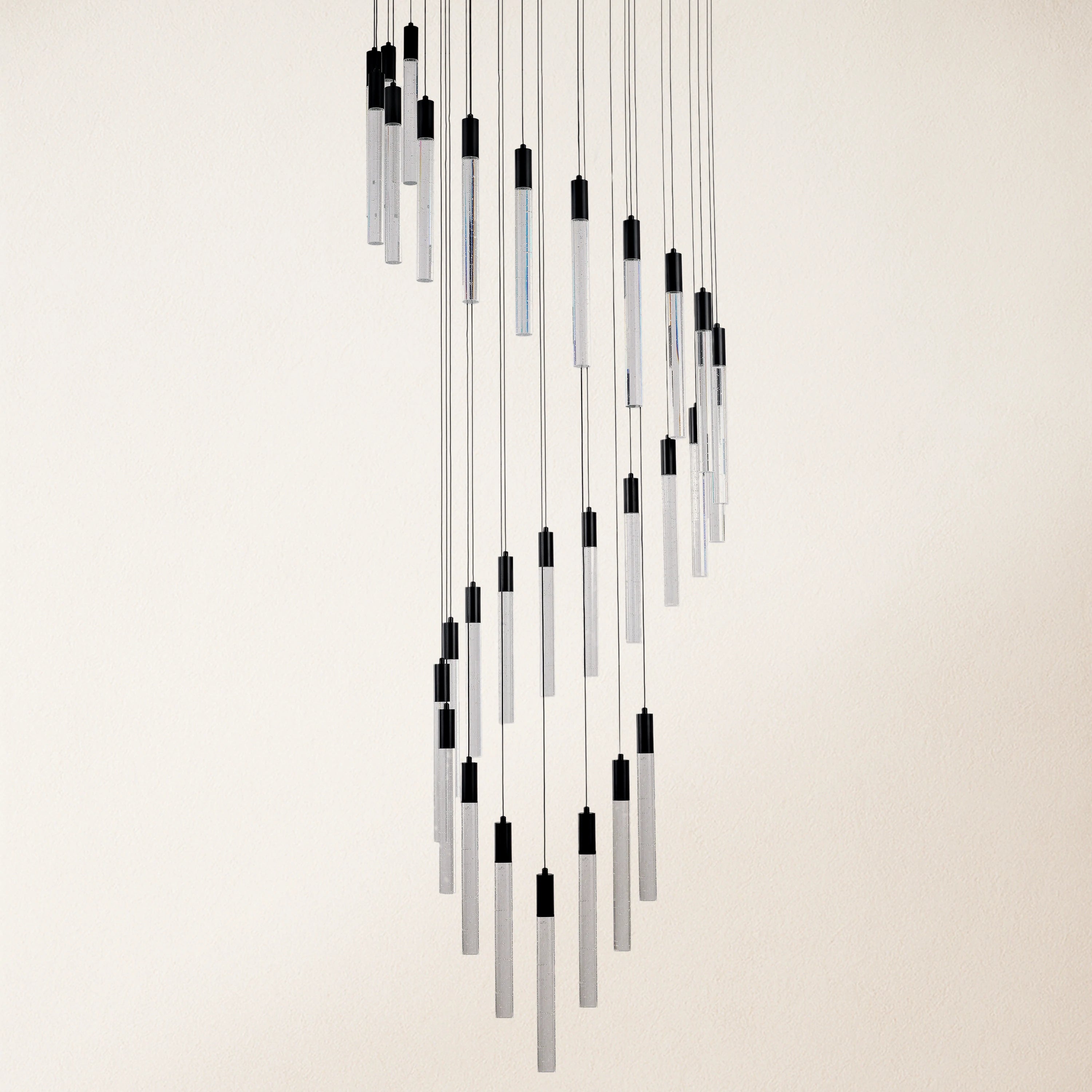 Nova Cascade Modern LED High Ceiling Chandelier 61cm D