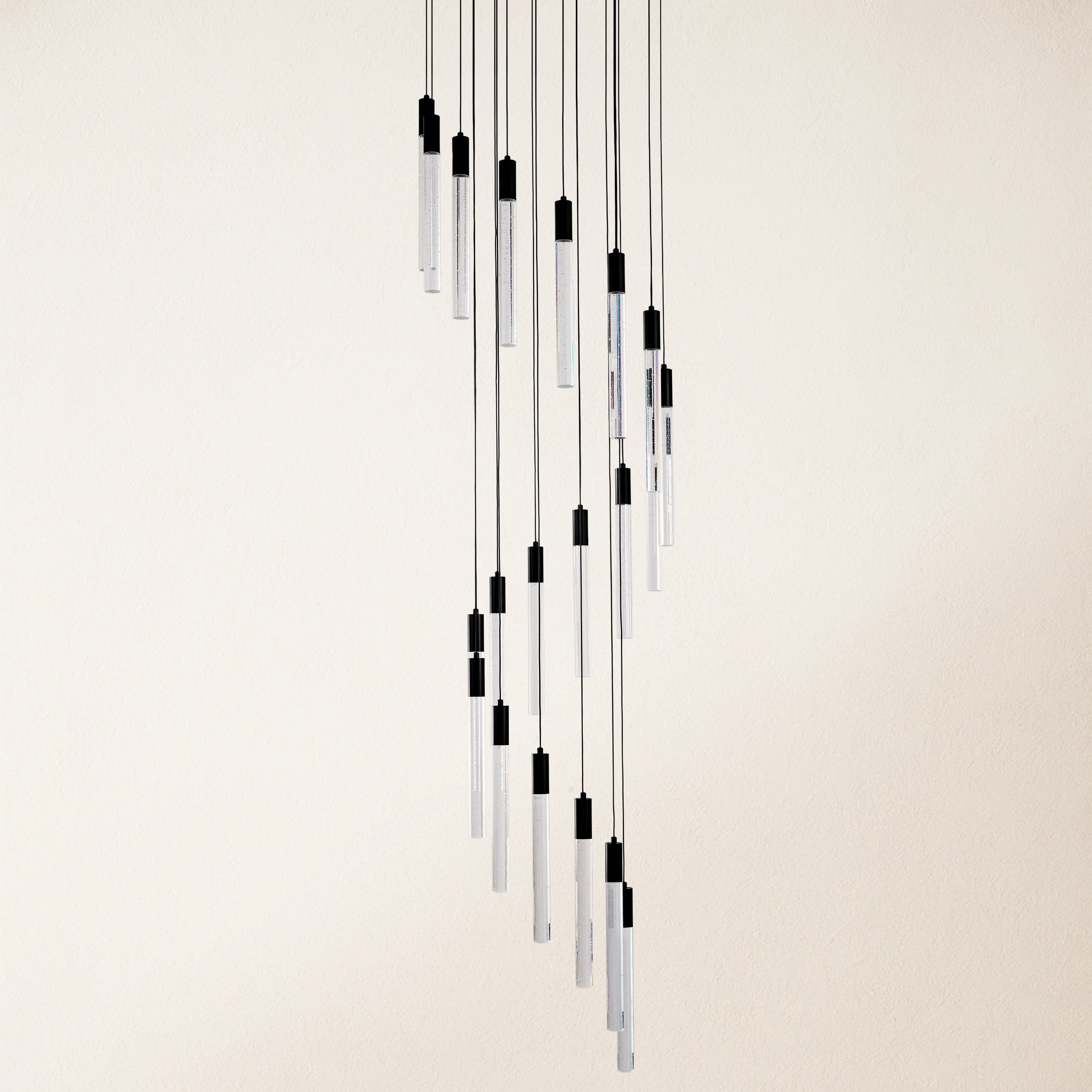 Nova Cascade Modern LED High Ceiling Chandelier 51cm D