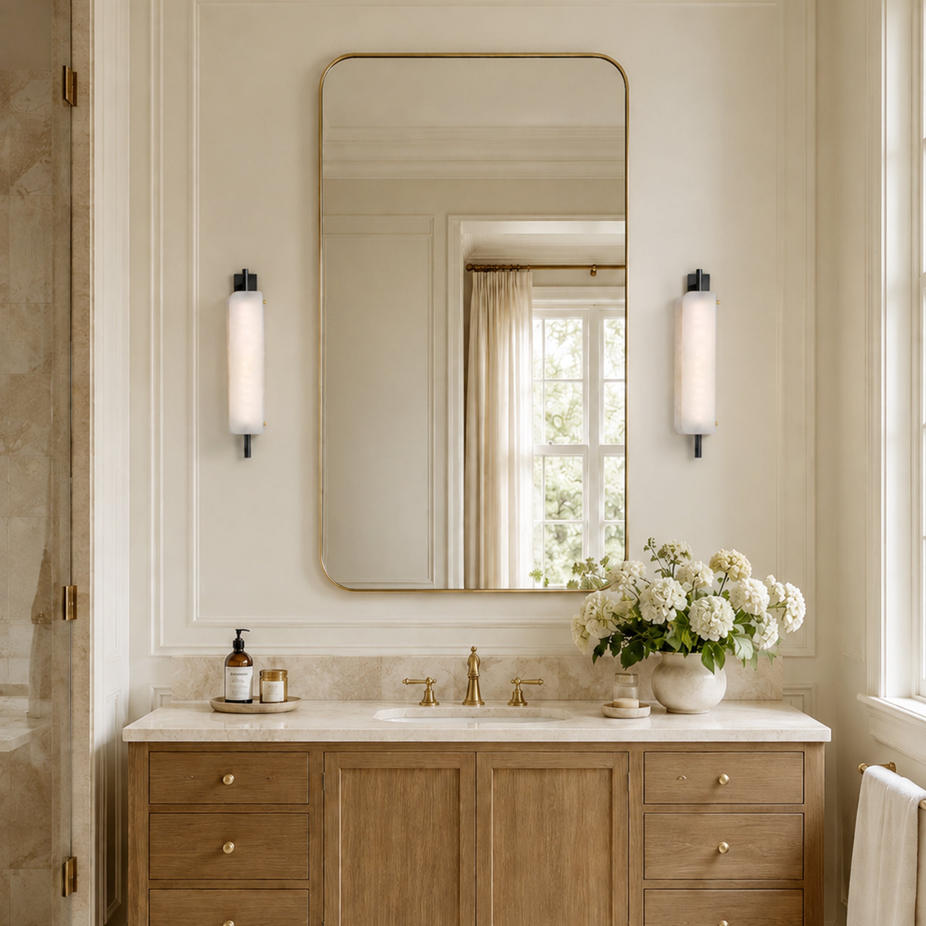 Oravia Alabaster Wall Sconce