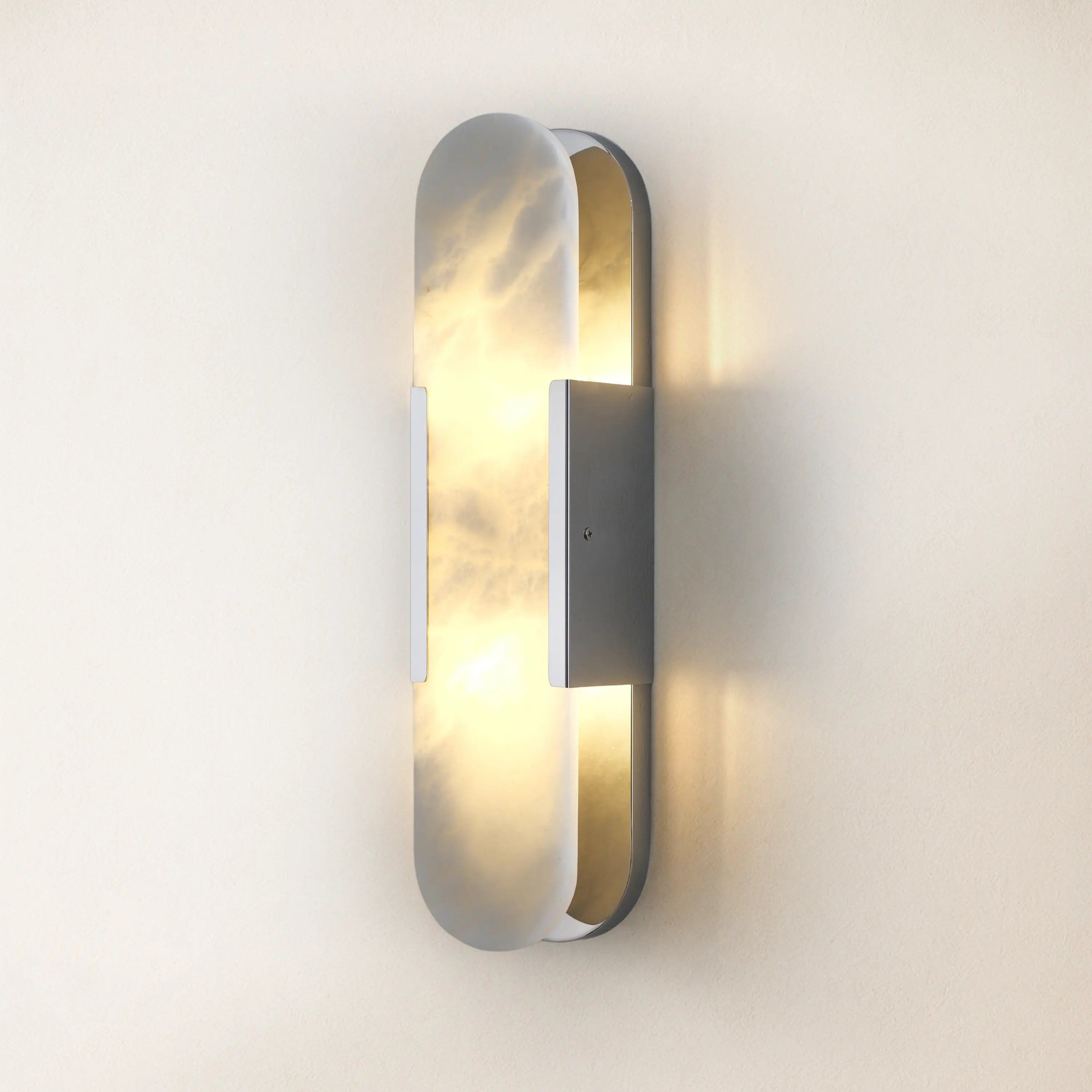 OpalEdge Alabaster Oval Wall Sconce 50cm H