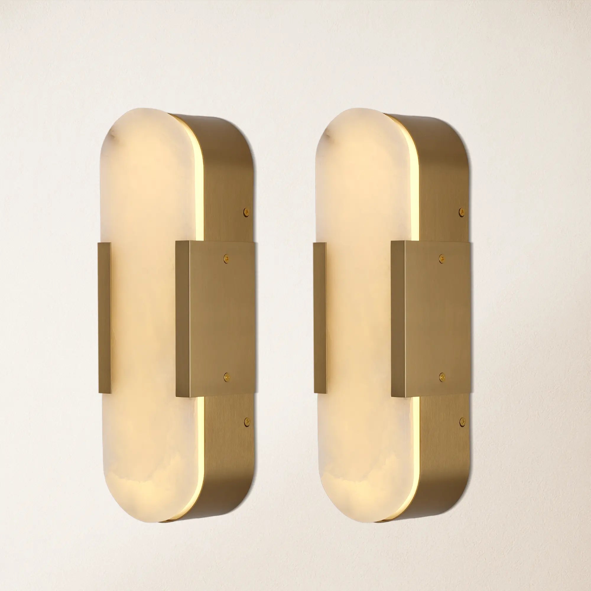 OpalEdge Alabaster Wall Sconce 35cm H