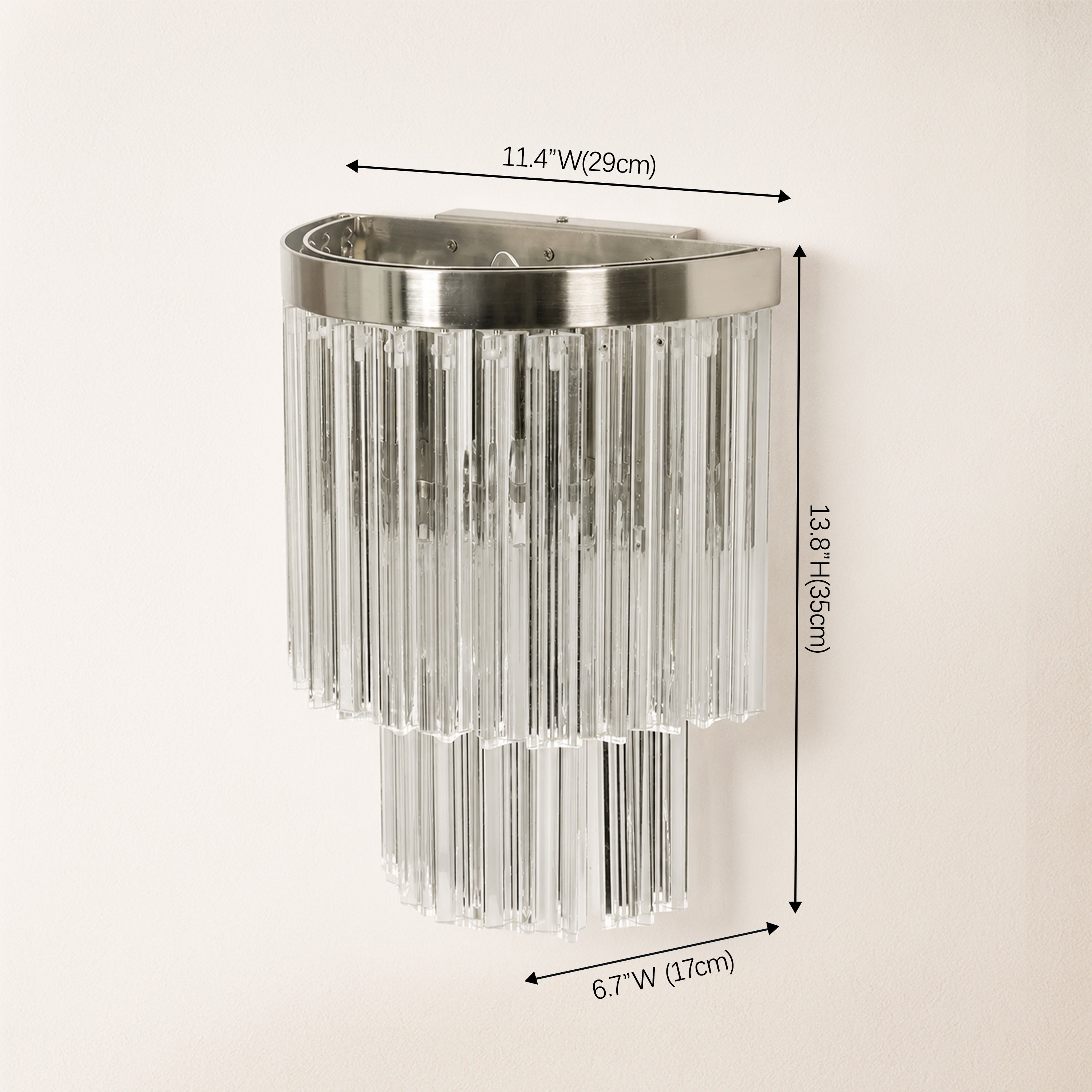 Prismari Tiered Glass Wall Sconce
