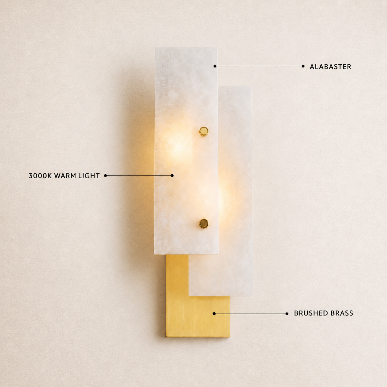Gemina Alabaster Wall Sconce