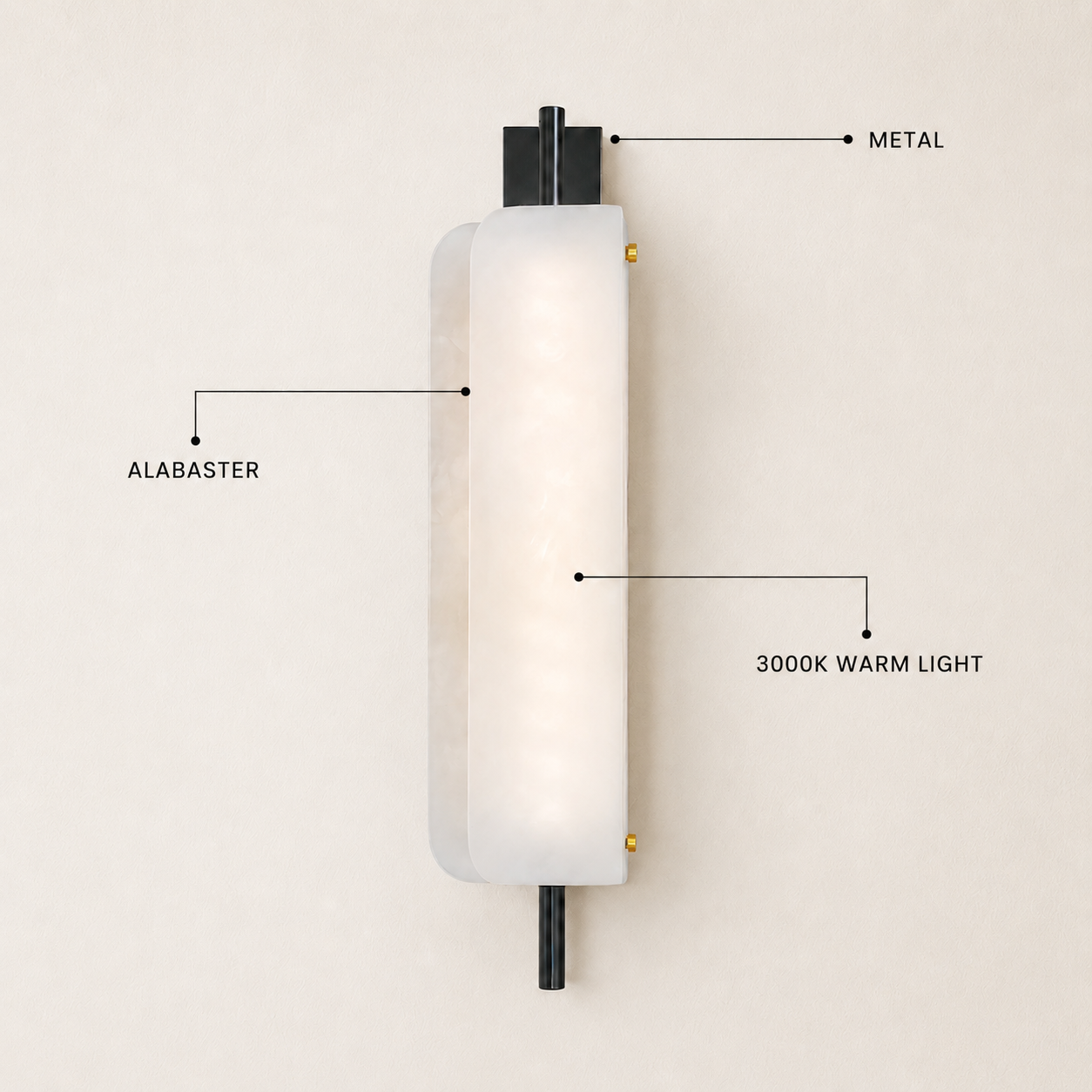 Oravia Alabaster Wall Sconce