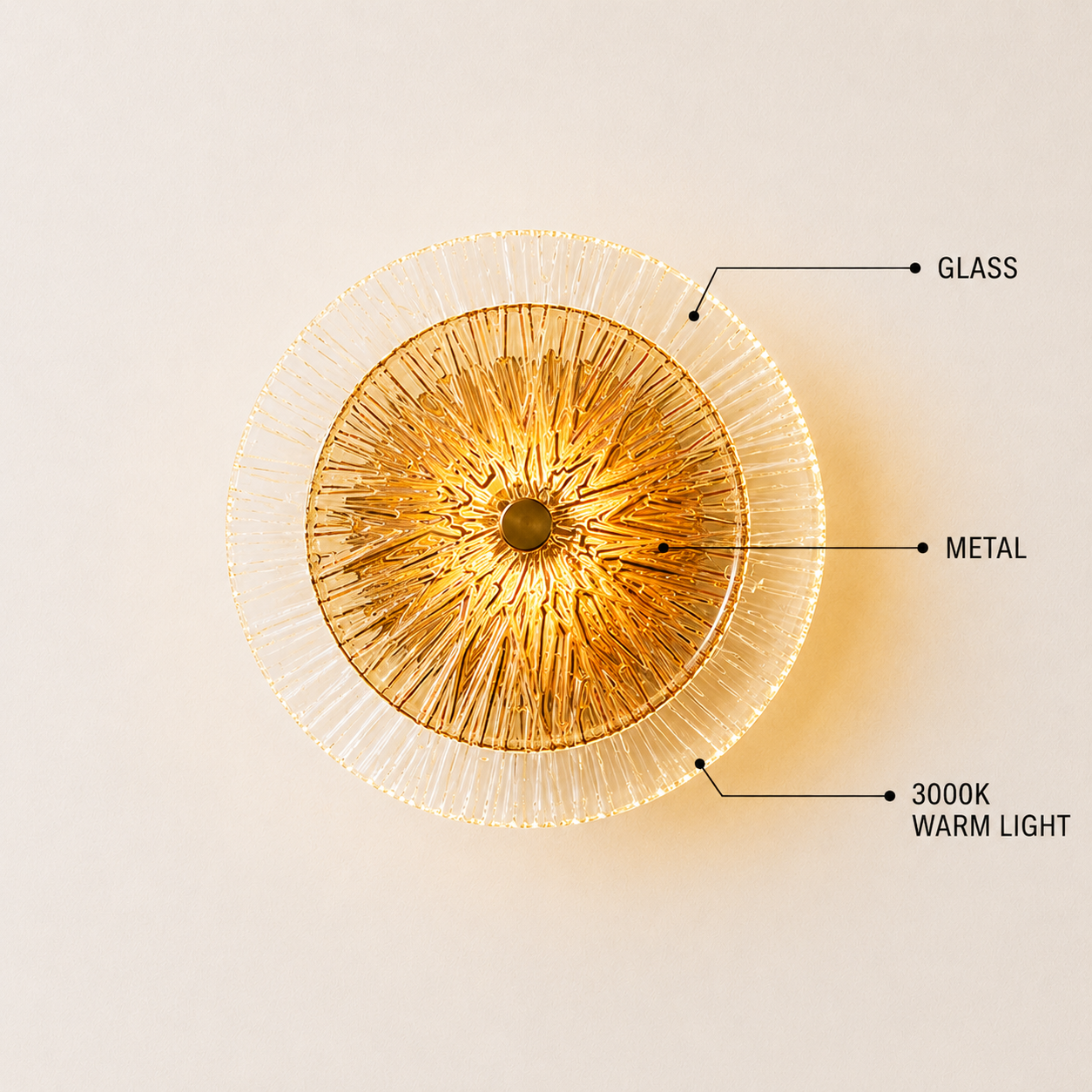 Auriotus Glass Lotus Leaf Wall Sconce