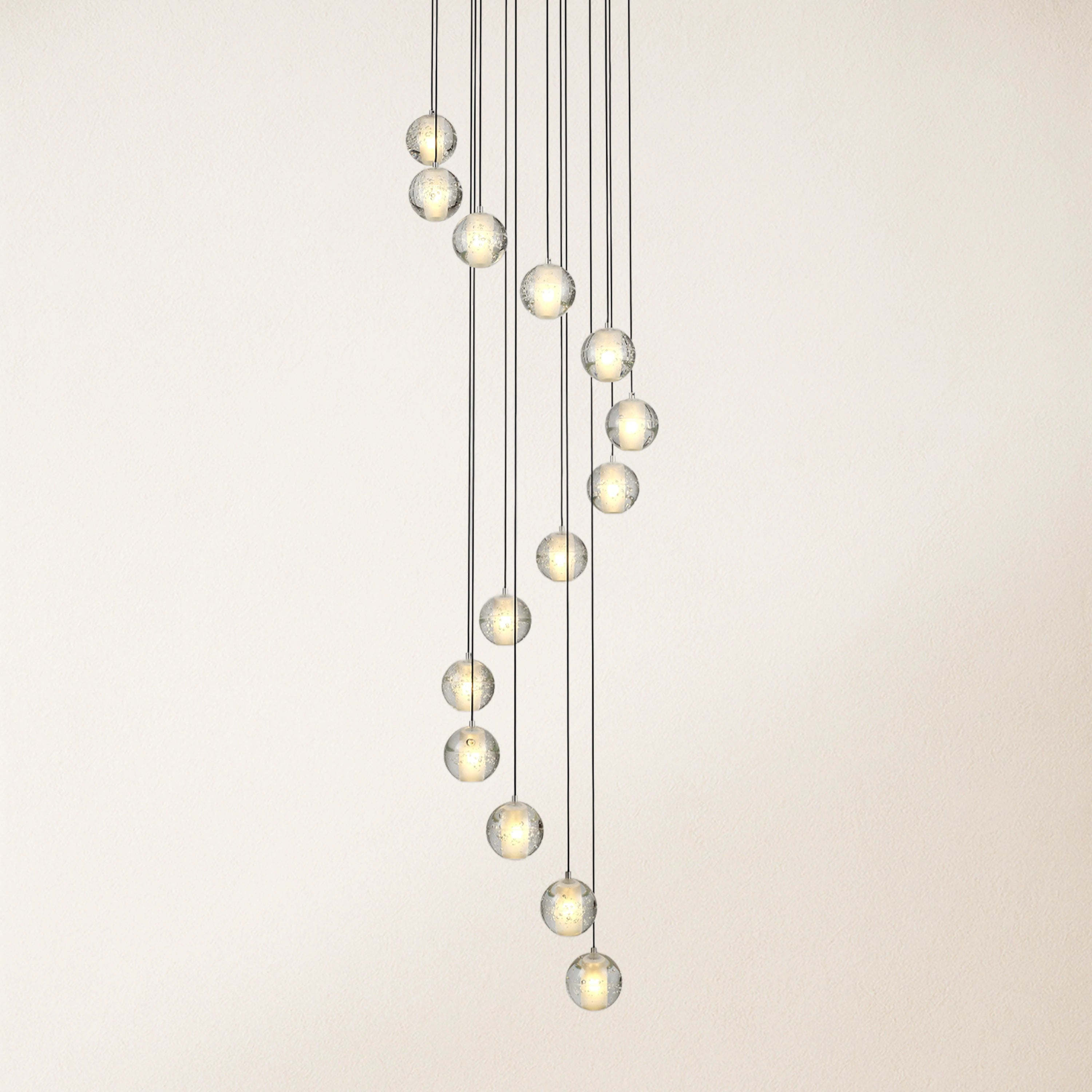 Pearl Ball Ceiling Round Chandelier 51cm D