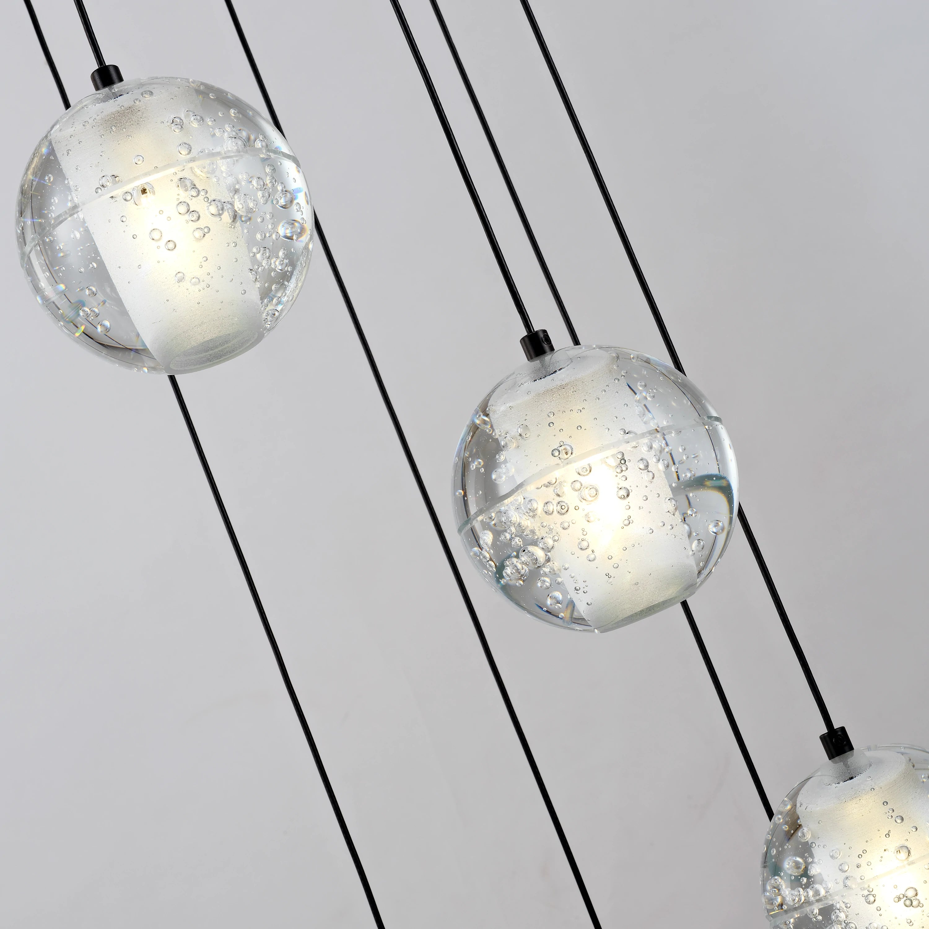 Pearl Ball Ceiling Round Chandelier 51cm D