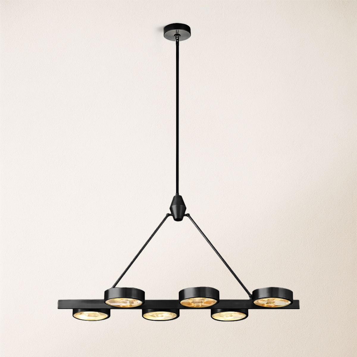 Armlo Rectangle Crystal Chandelier 137cm W