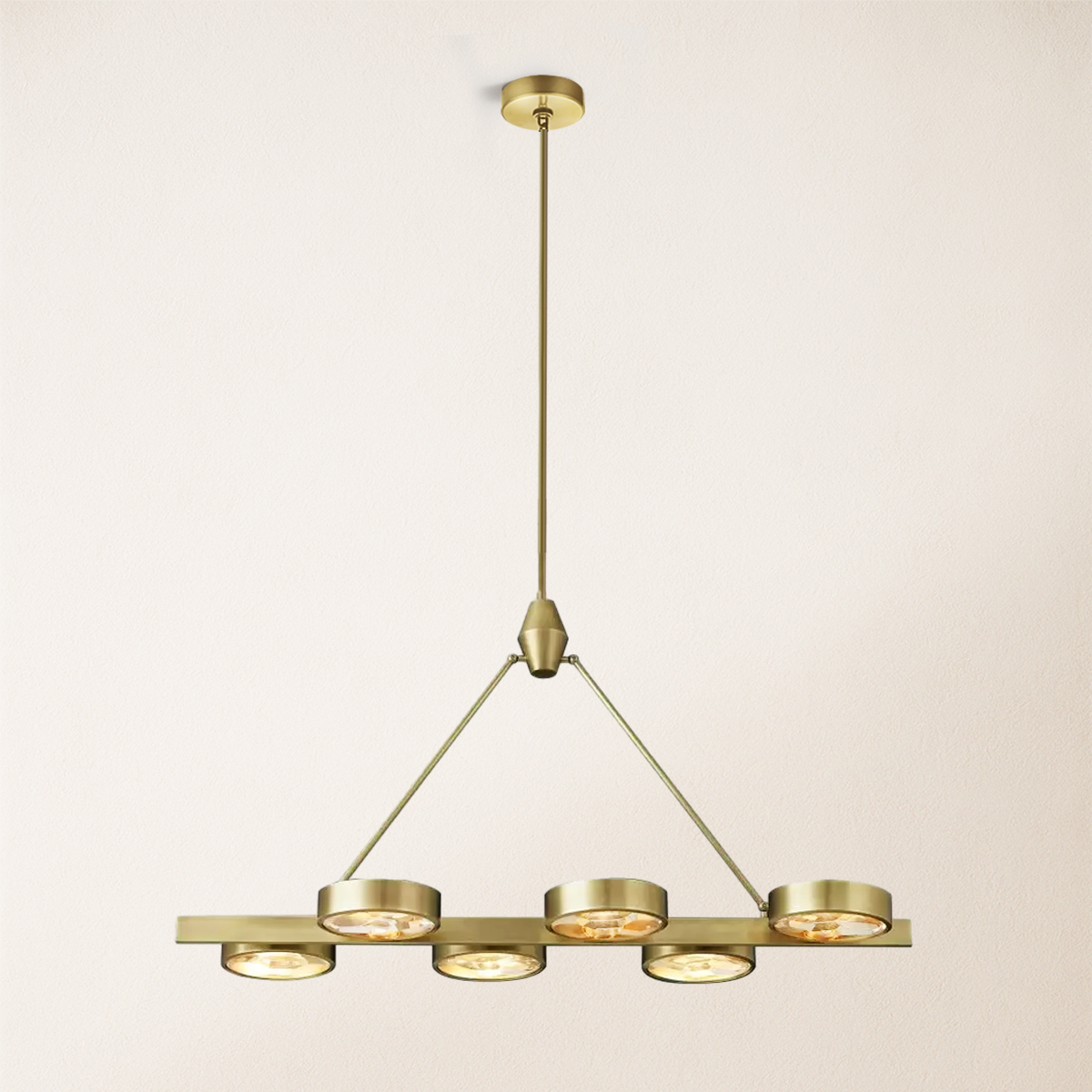 Armlo Rectangle Crystal Chandelier 137cm W