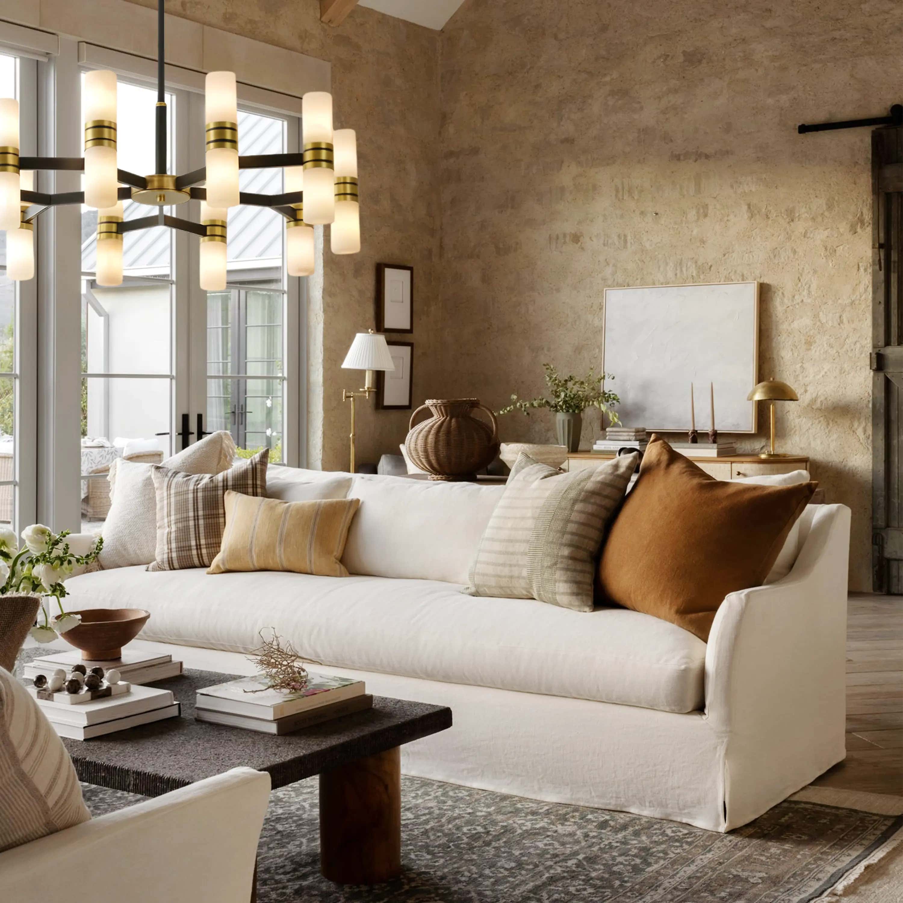 Moral Alabaster Round chandelier 33"D#Finish_Gold