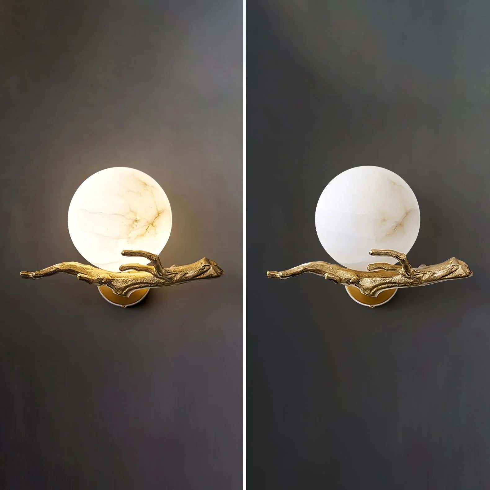 ArborLith Alabaster Round Wall Sconce