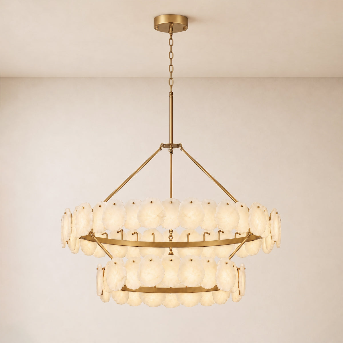 Moira Alabaster Custom Round Chandelier 48"D