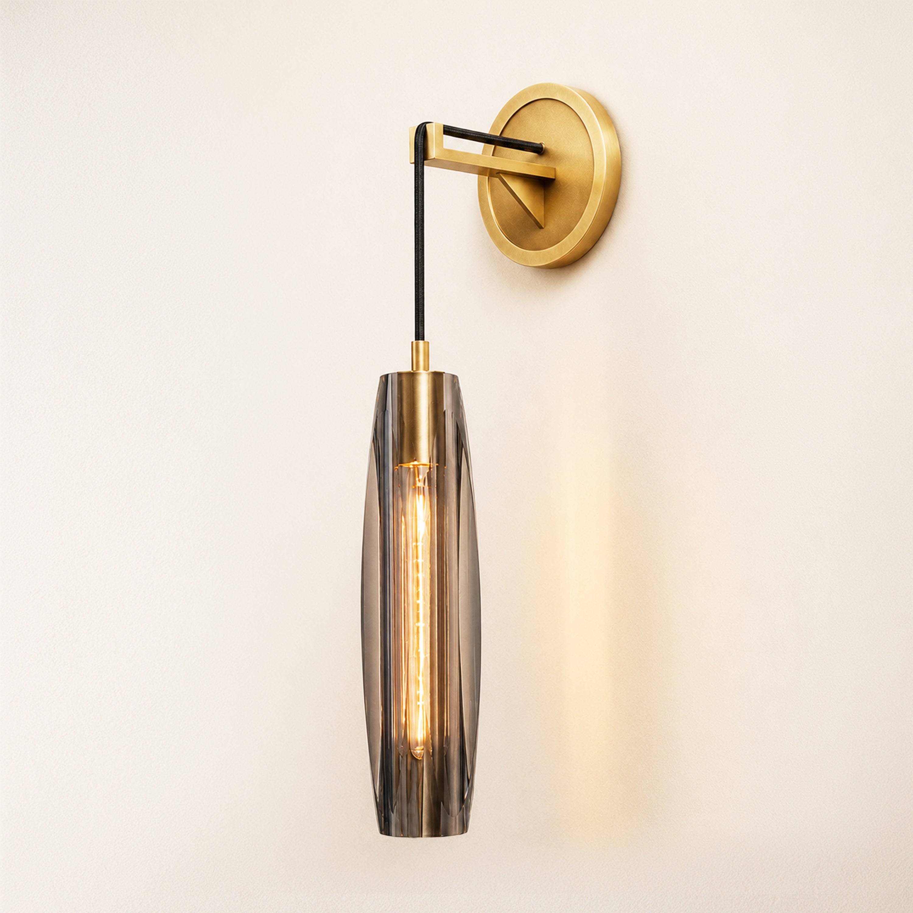 Virelle Smoke Crystal Wall Sconce