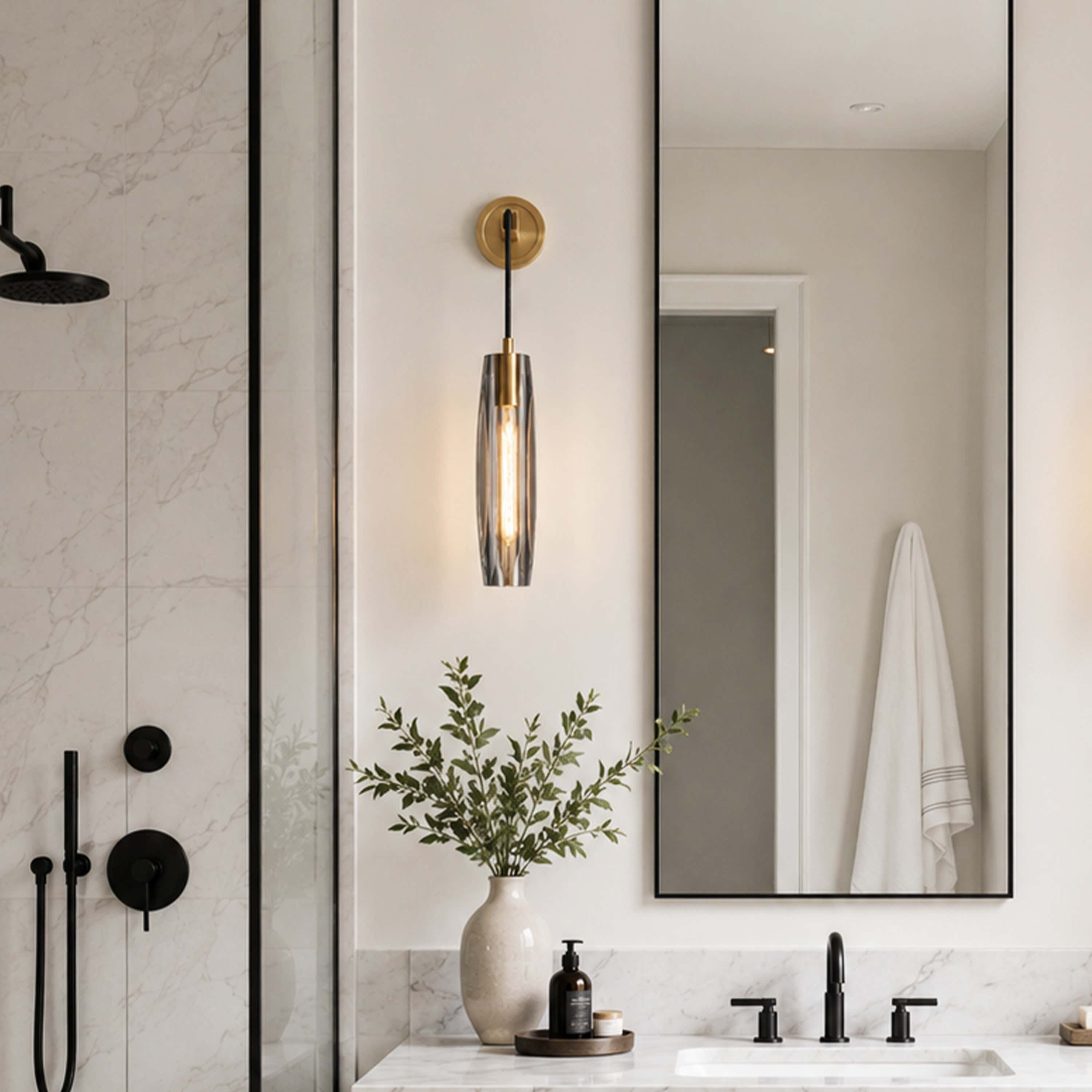 Virelle Smoke Crystal Wall Sconce