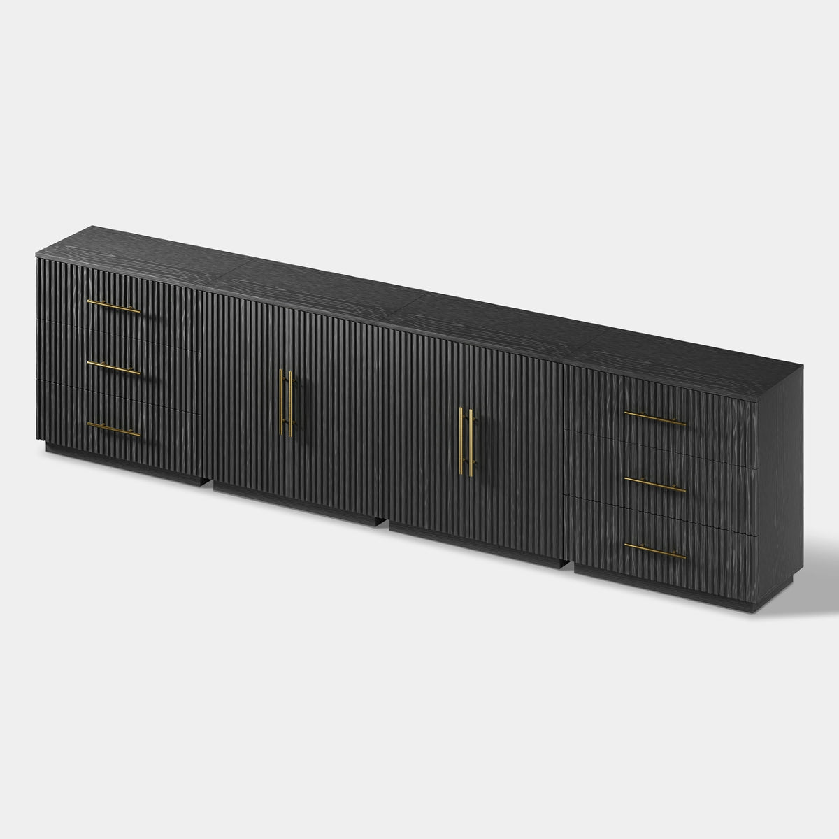 Holt Oak Modular Media Console (Set of 4)