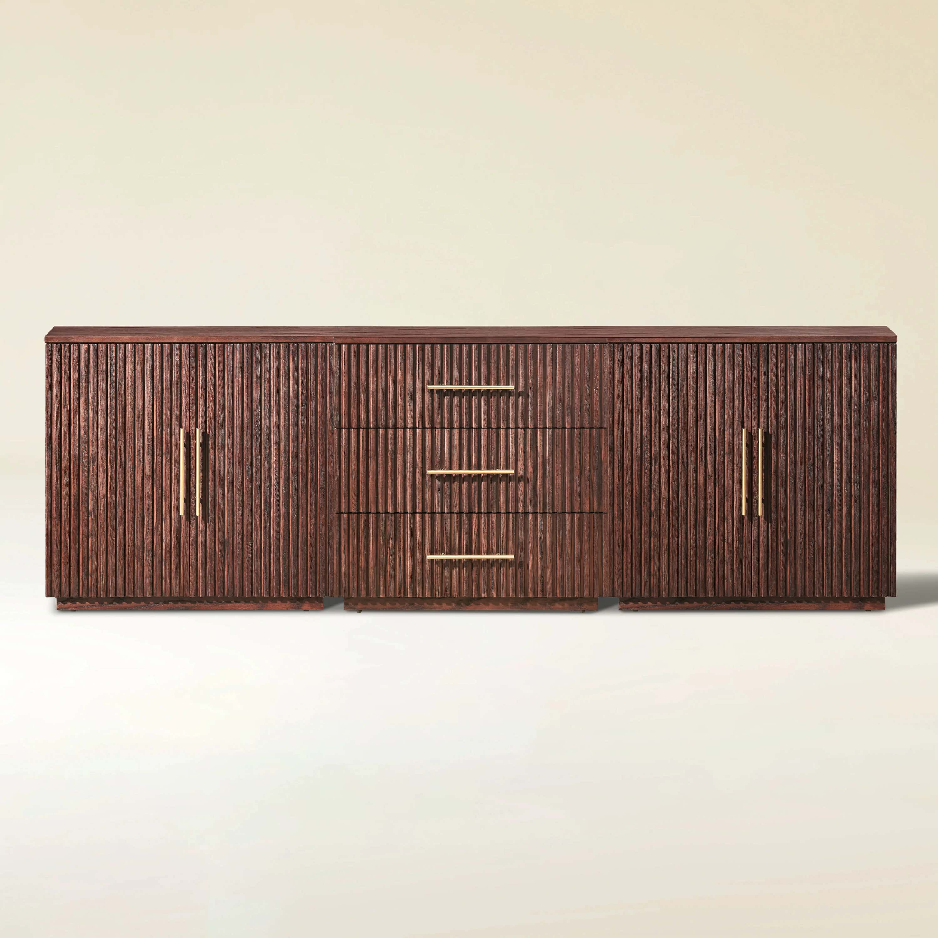 Holt Oak Modular Media Console (Set of 3)