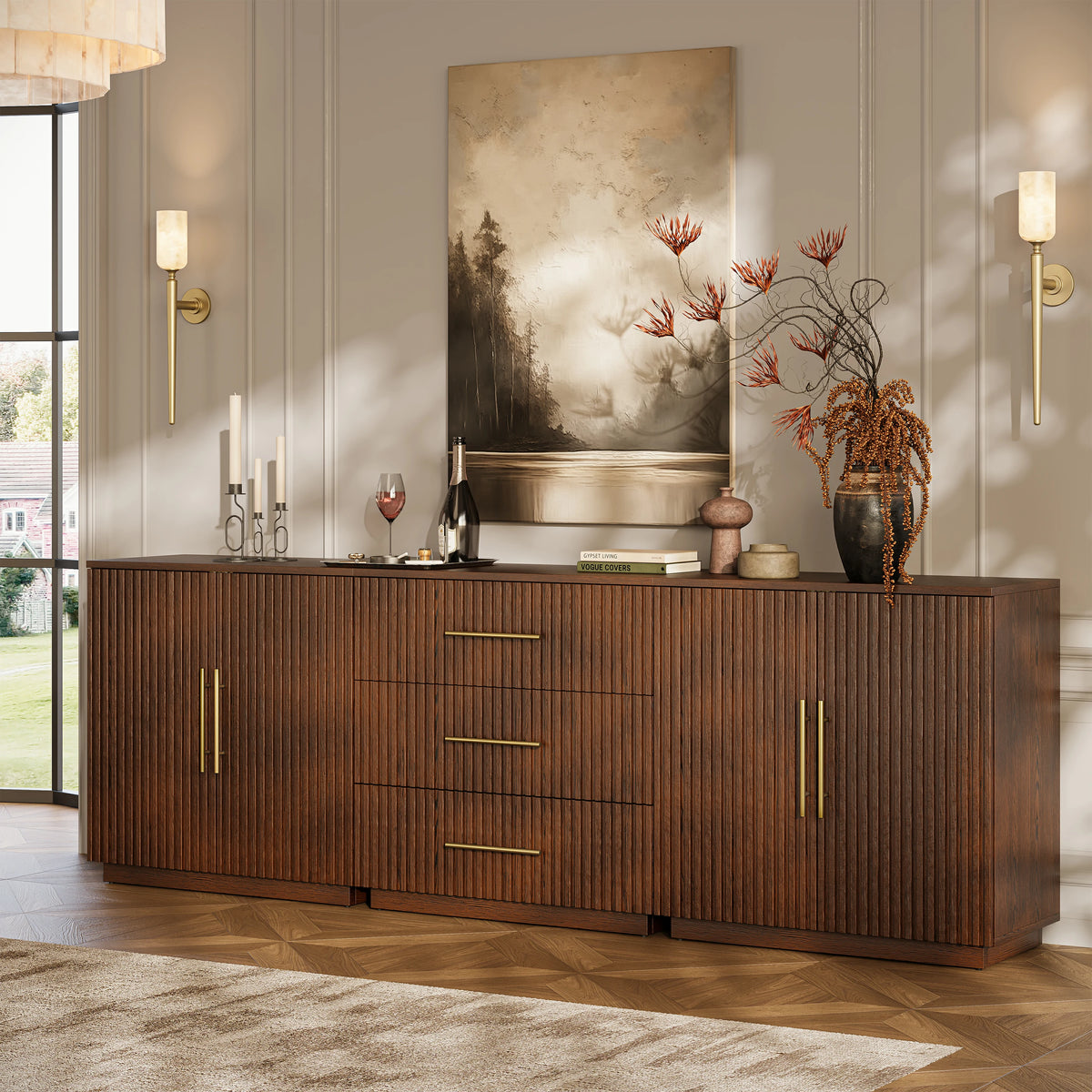 Holt Oak Modular Media Console (Set of 3)