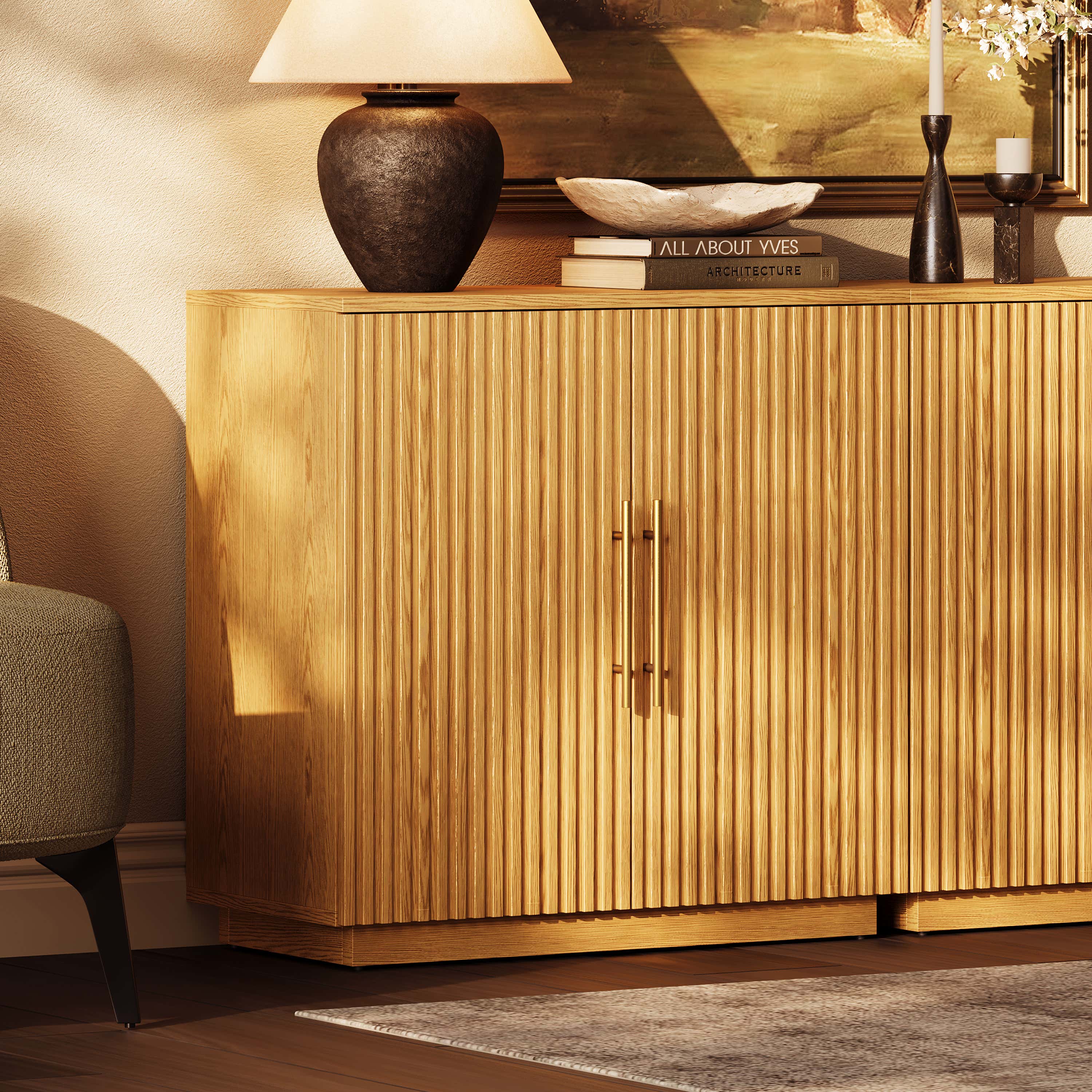 Holt 63″ Solid Oak Console(Set of 2)