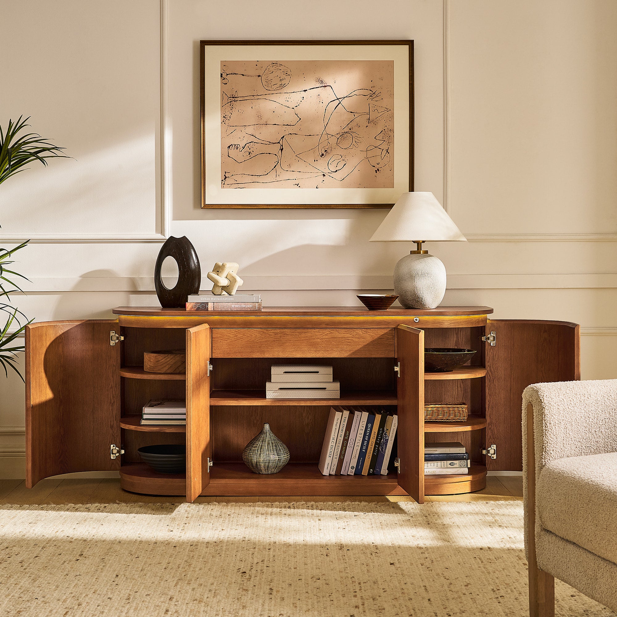 Ewan Oak Sideboard 63"