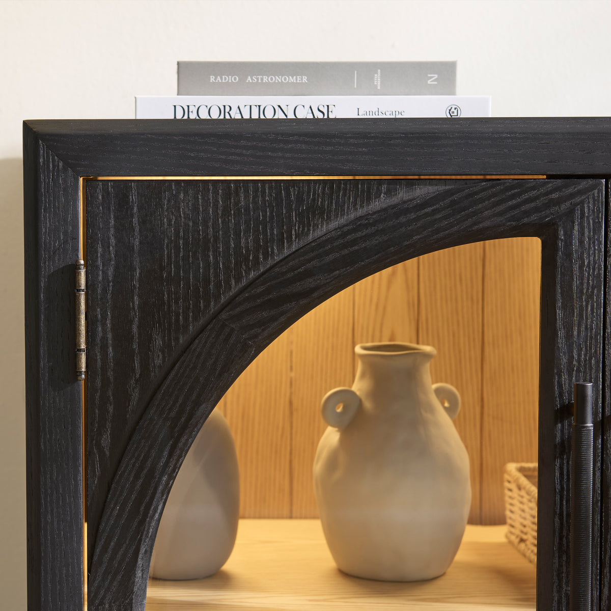 Alvar Arched 91″ Oak Media Console(Set of 3)