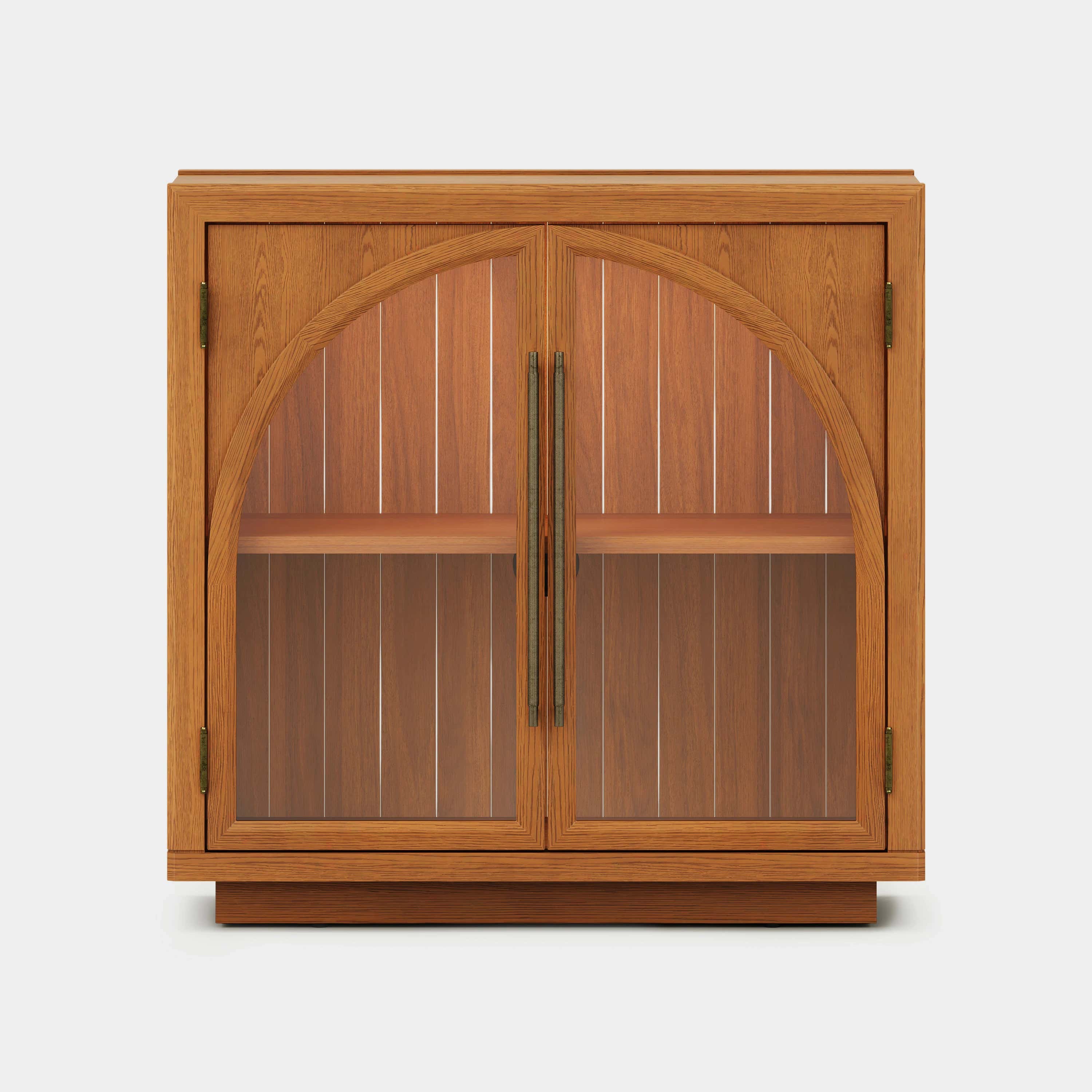 Alvar Arched 157.5″ Oak Modular Media Console(Set of 5)