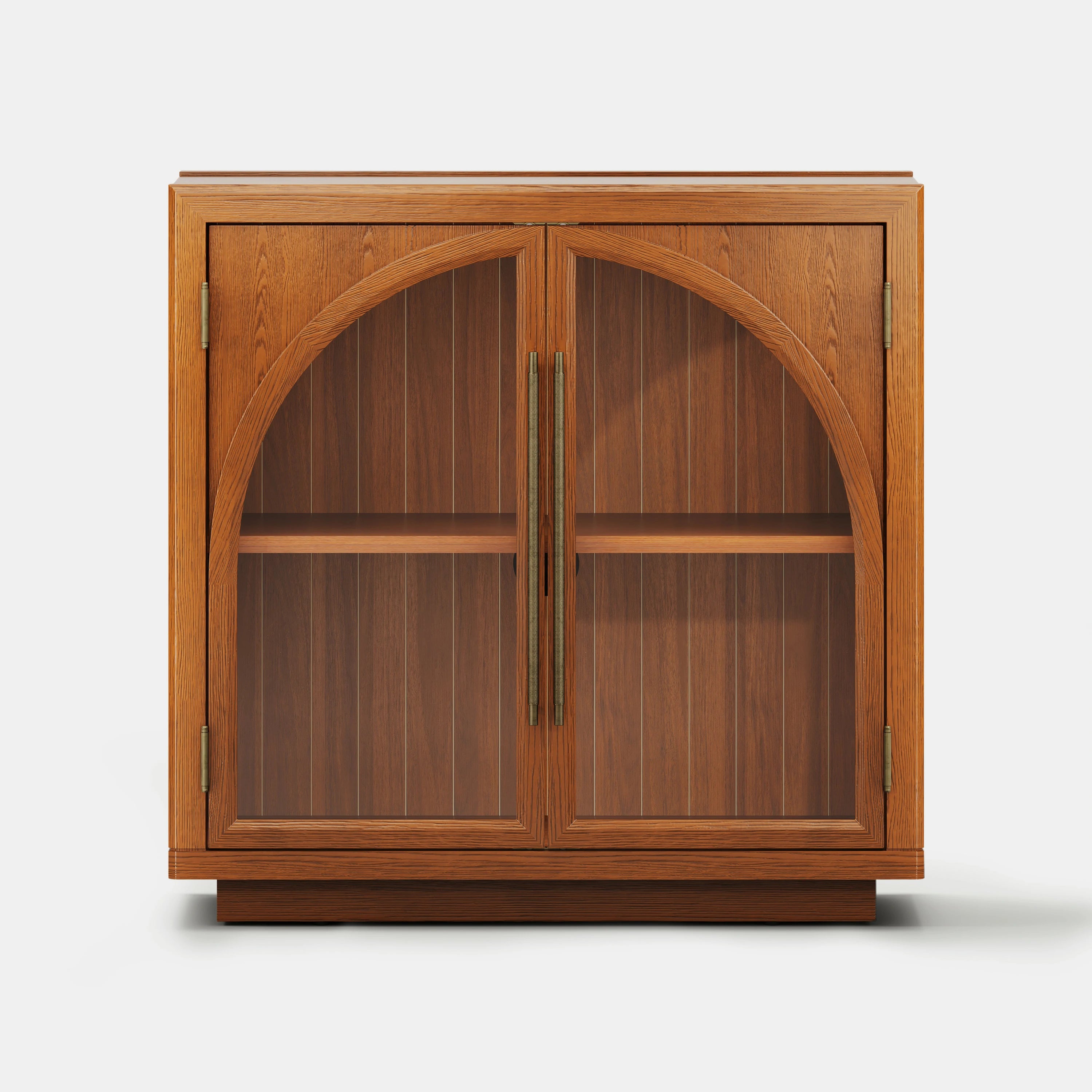 Alvar Arched 63″ Oak Media Console(Set of 2)