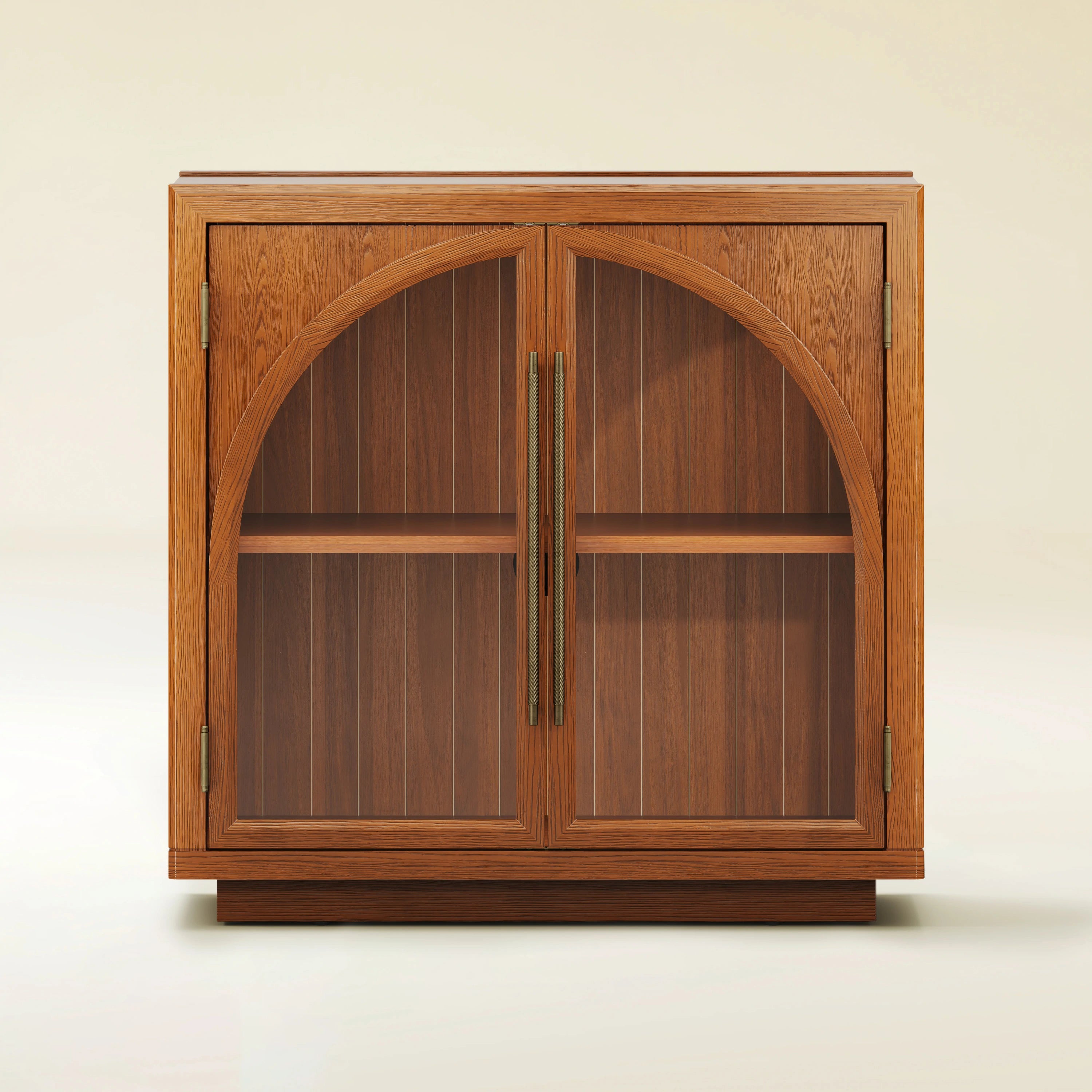 Alvar Arched 32″ Oak Storage Cabinet