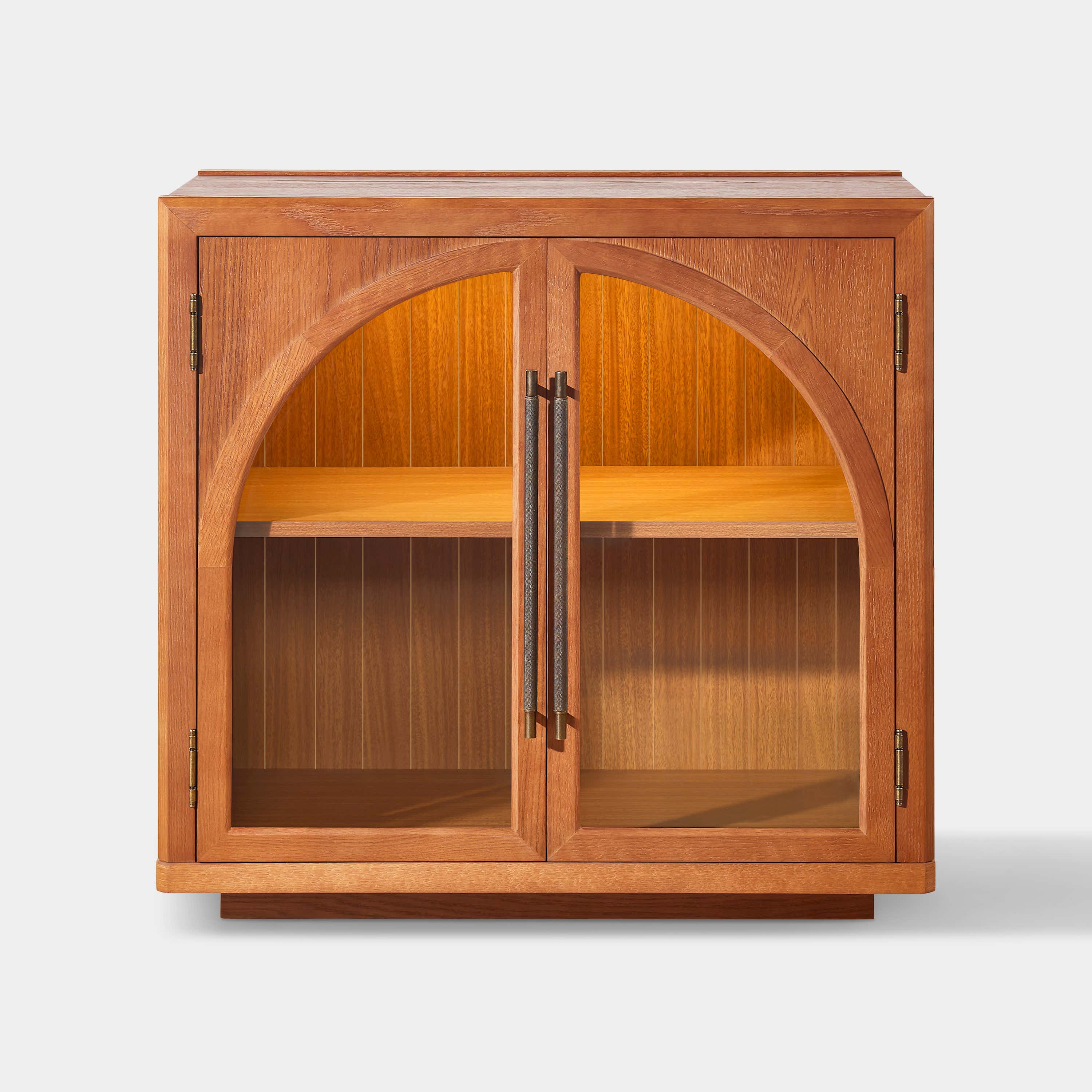 Alvar Arched 32″ Oak Storage Cabinet