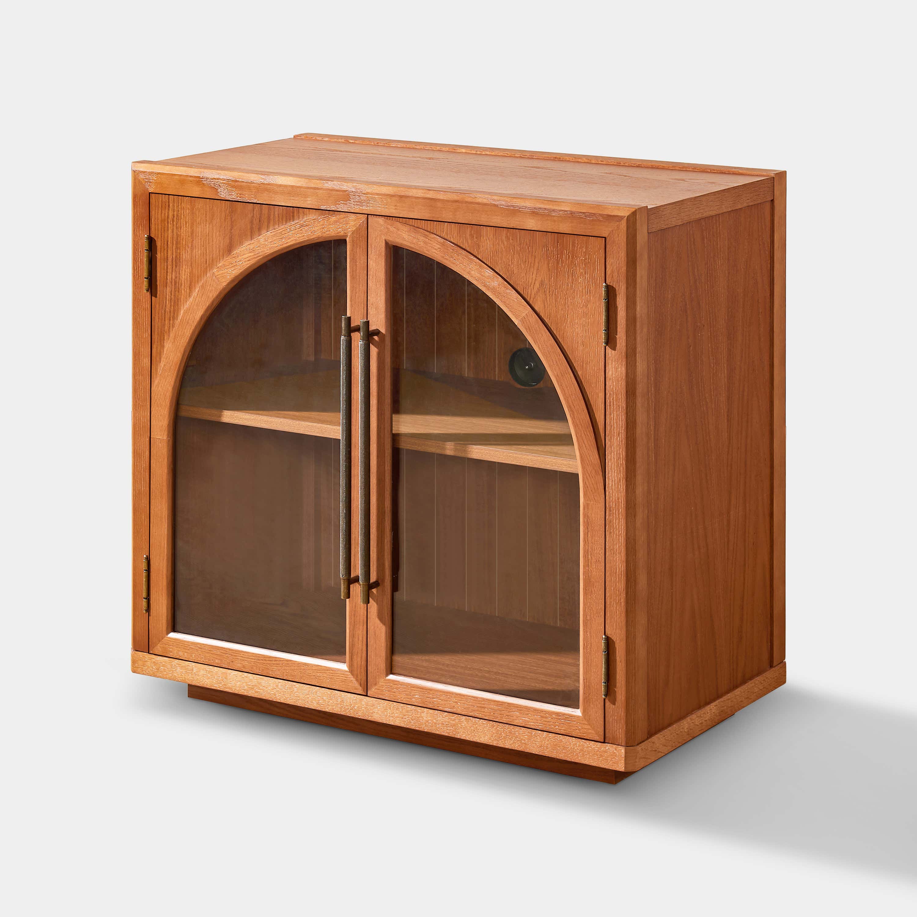 Alvar Arched 32″ Oak Storage Cabinet