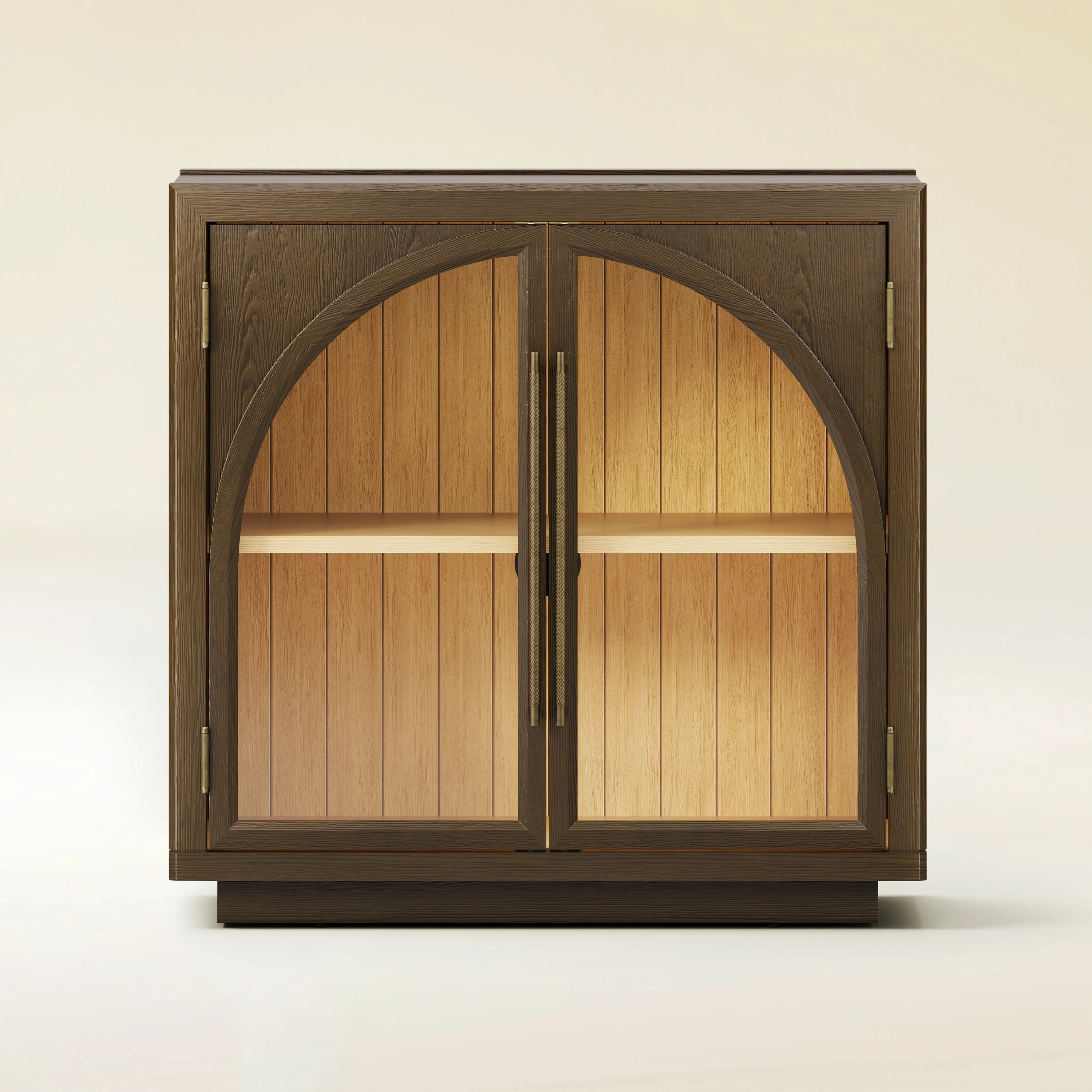 Alvar Arched 32″ Oak Storage Cabinet