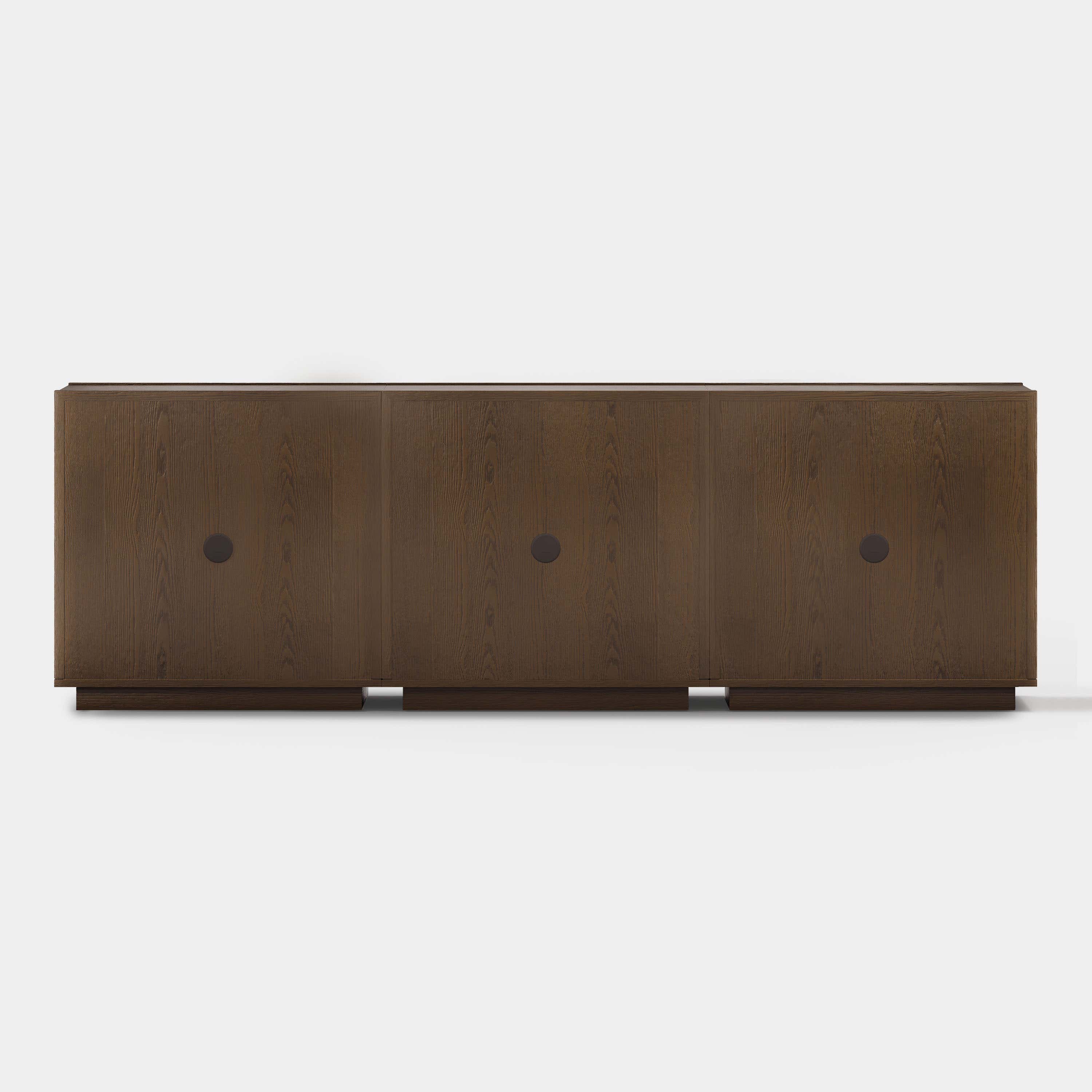 Alvar Arched 91″ Oak Modular Media Console(Set of 3)