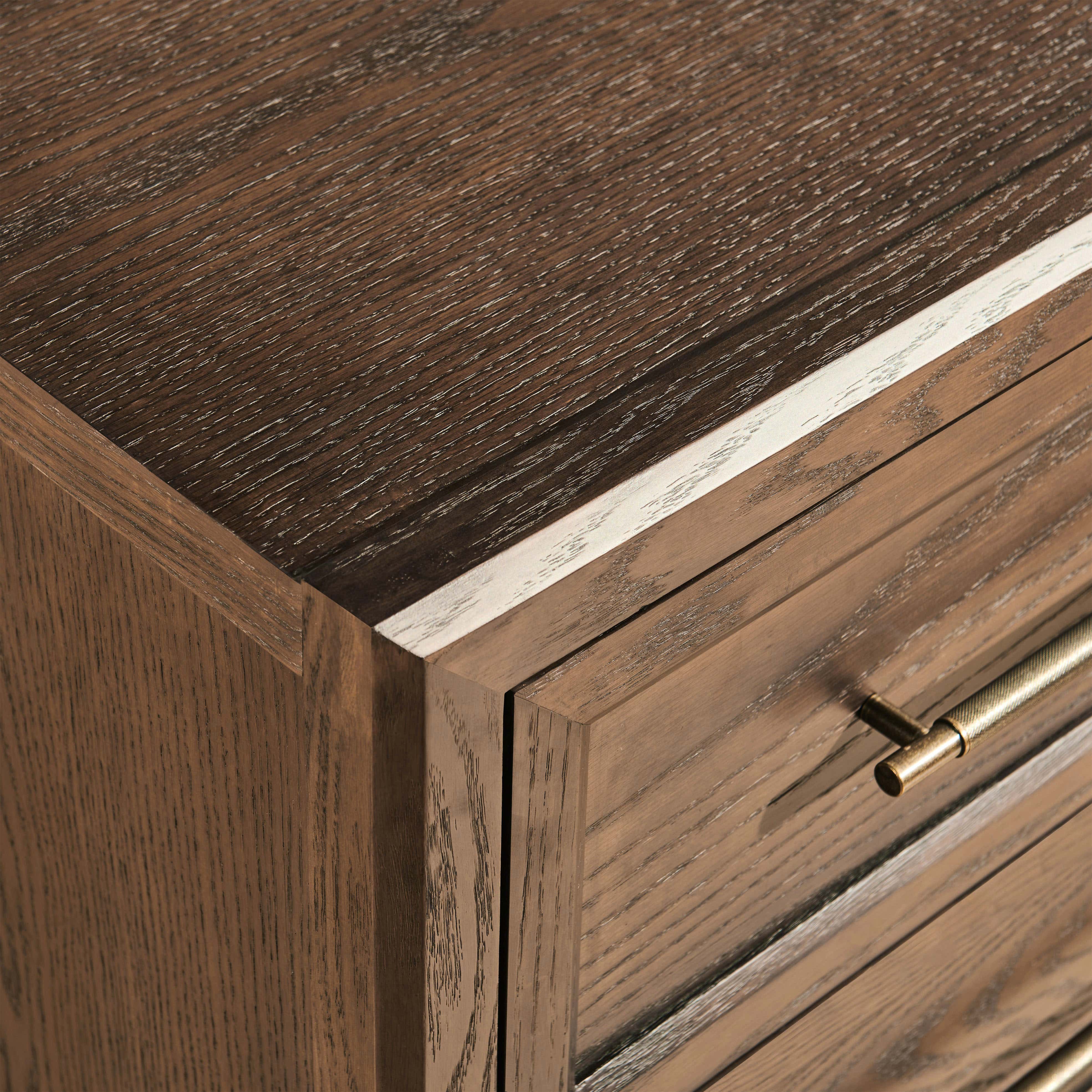 Alvar 95″ Oak 9-Drawer Chest(Set of 3)