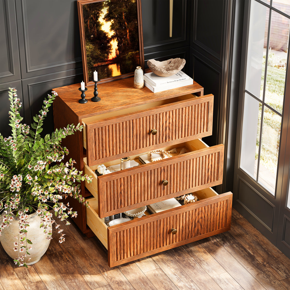 Avery Oak Drawer 30"W