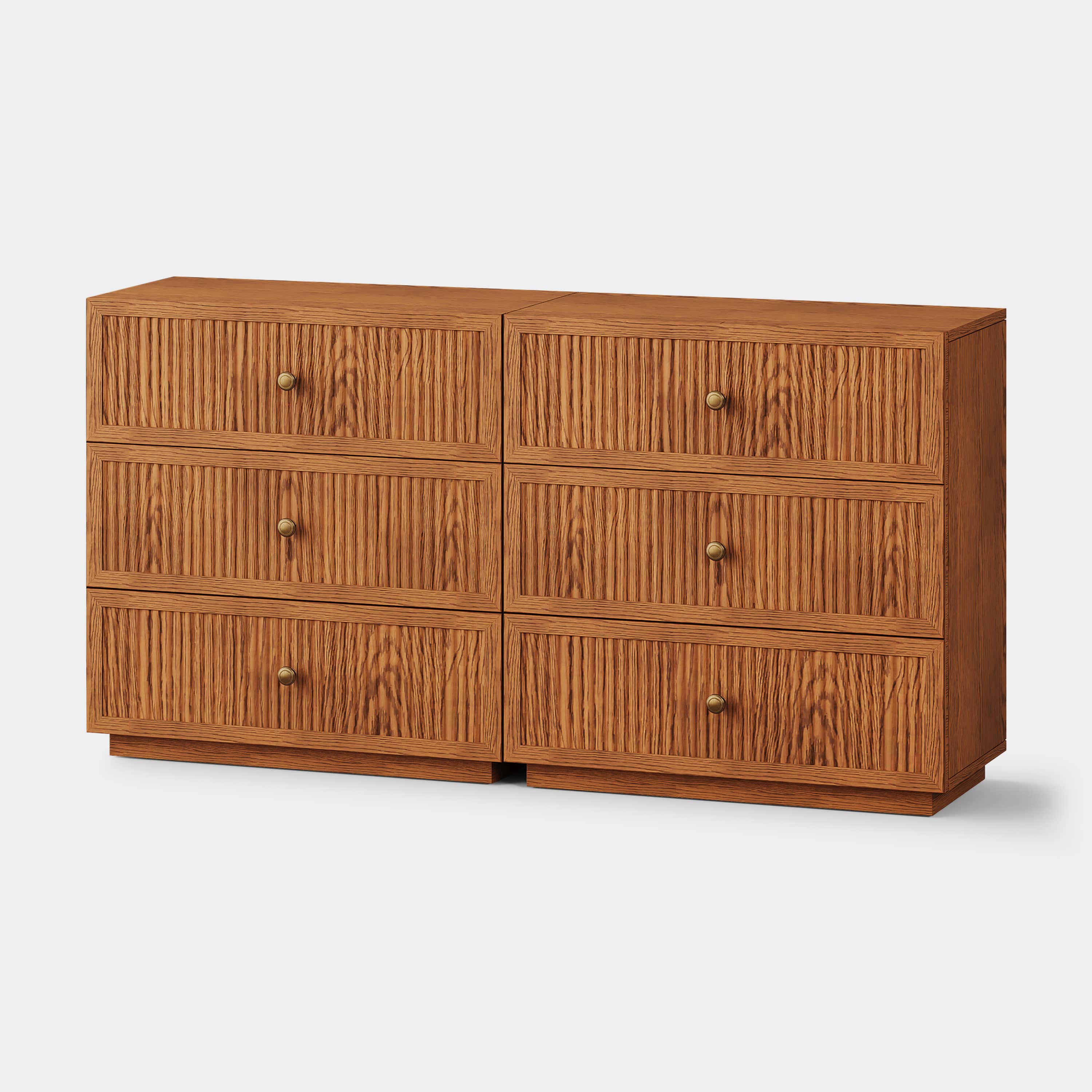 Avery Oak Drawer 60"W (Set of 2)