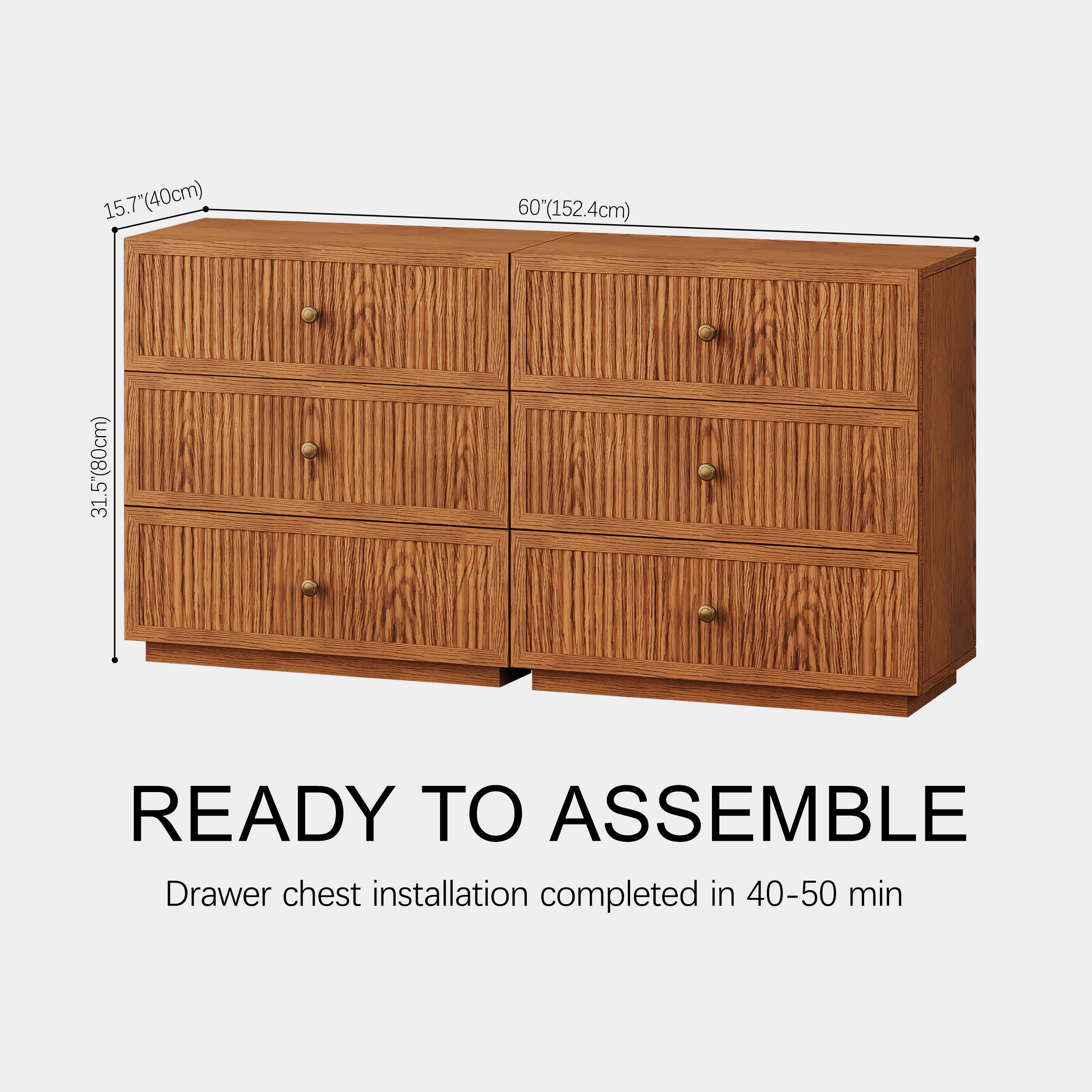 Avery Oak Drawer 60"W (Set of 2)