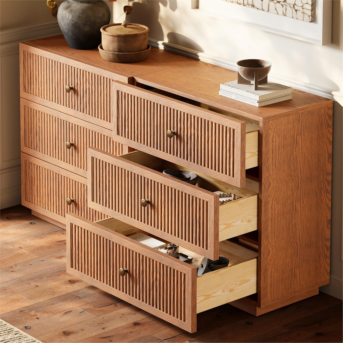 Avery Oak Drawer 60"W (Set of 2)