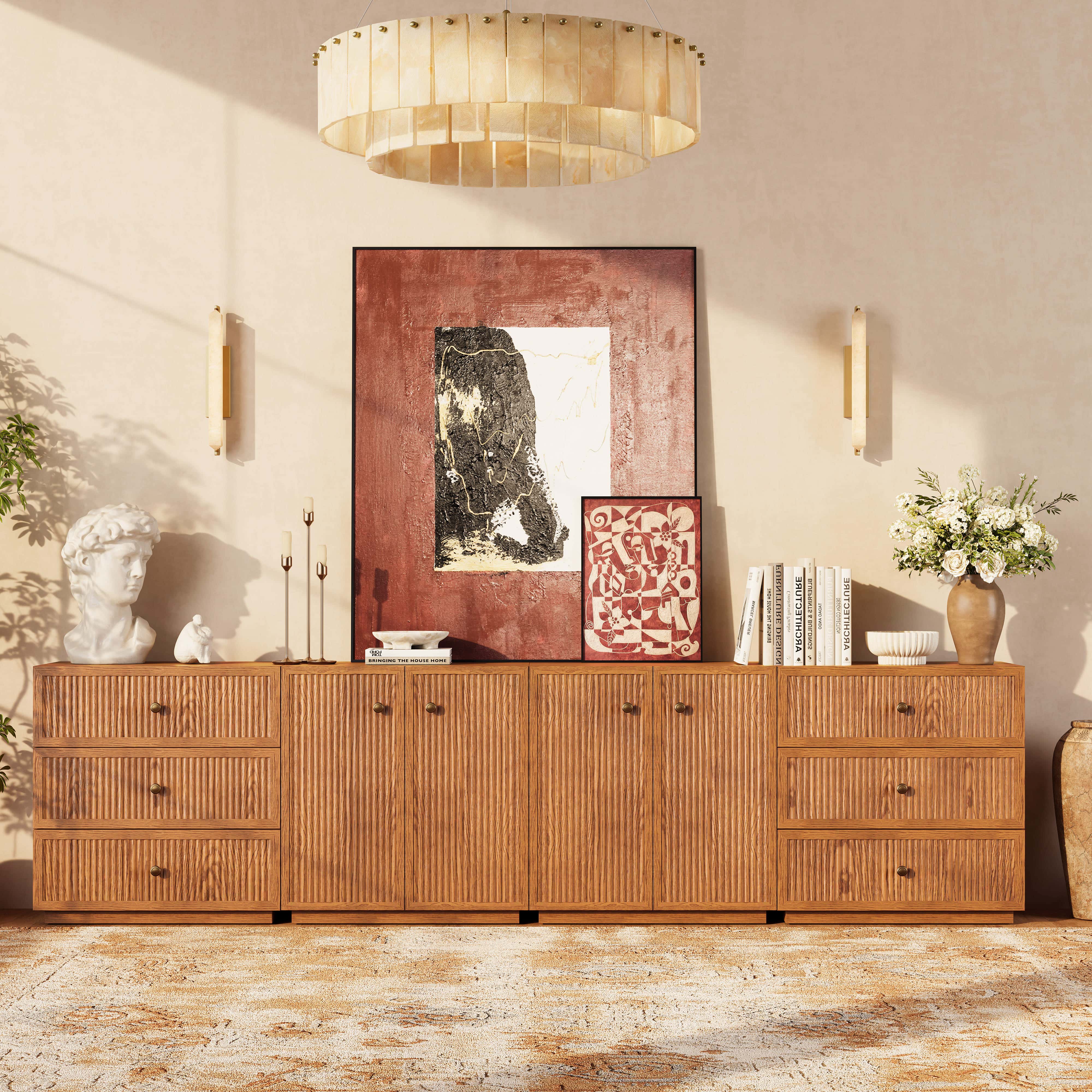 Avery Oak Modular Sideboard 120"W