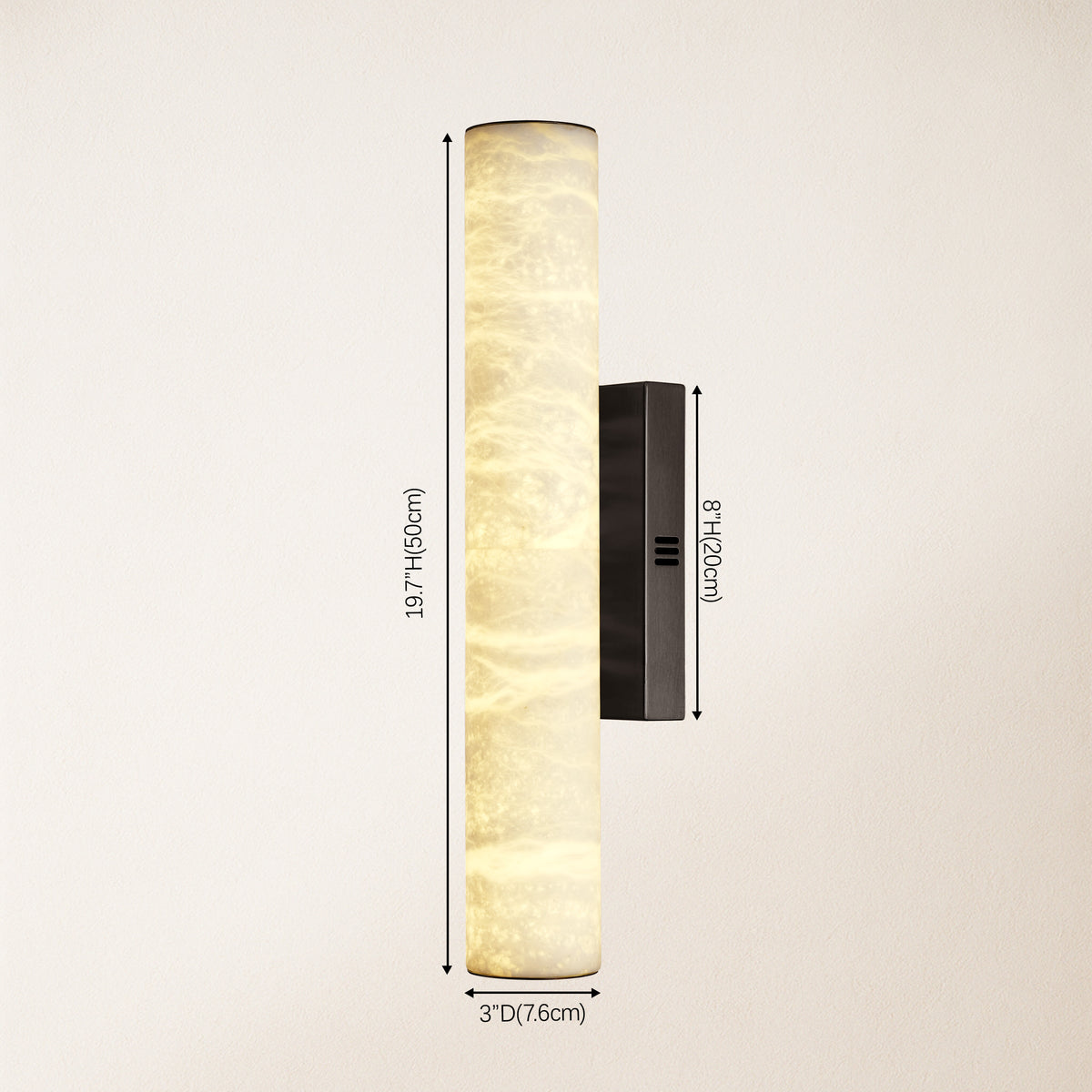 Sylvia Palladian Alabaster Wall Sconce 50cm H