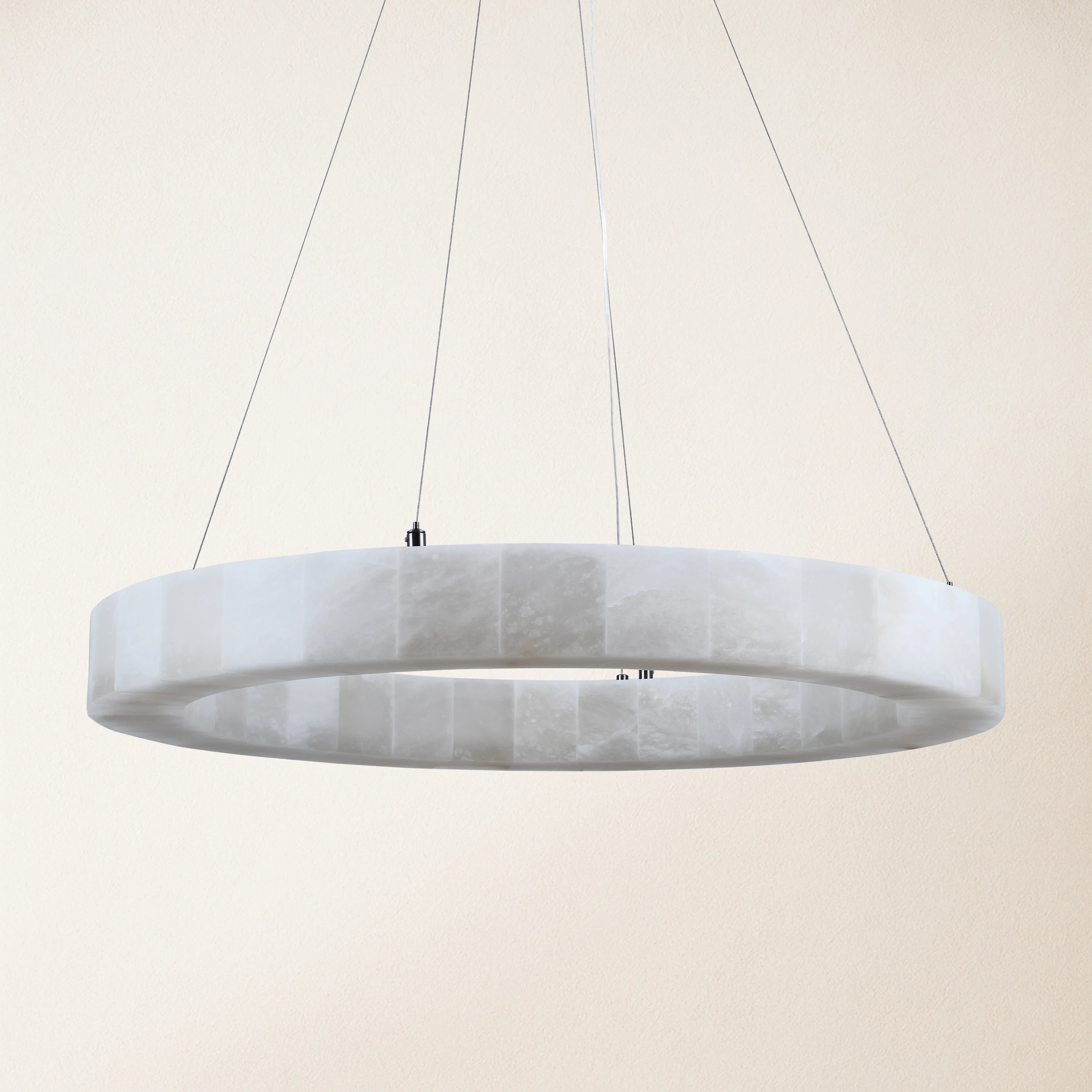 Soluna Alabaster Round Chandelier 30"D