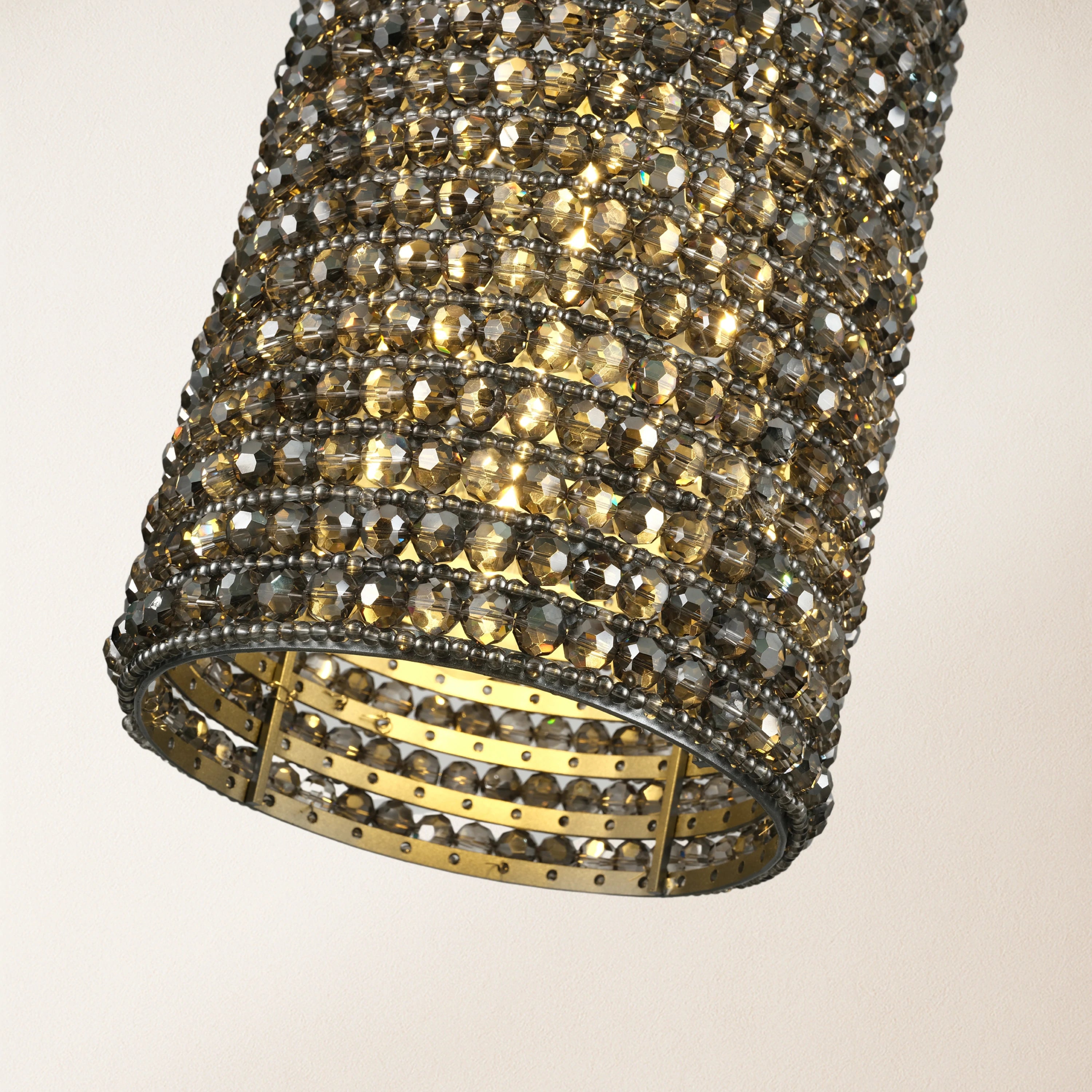 Stellar Beads Pendant Lights Smoke Clear 30cm